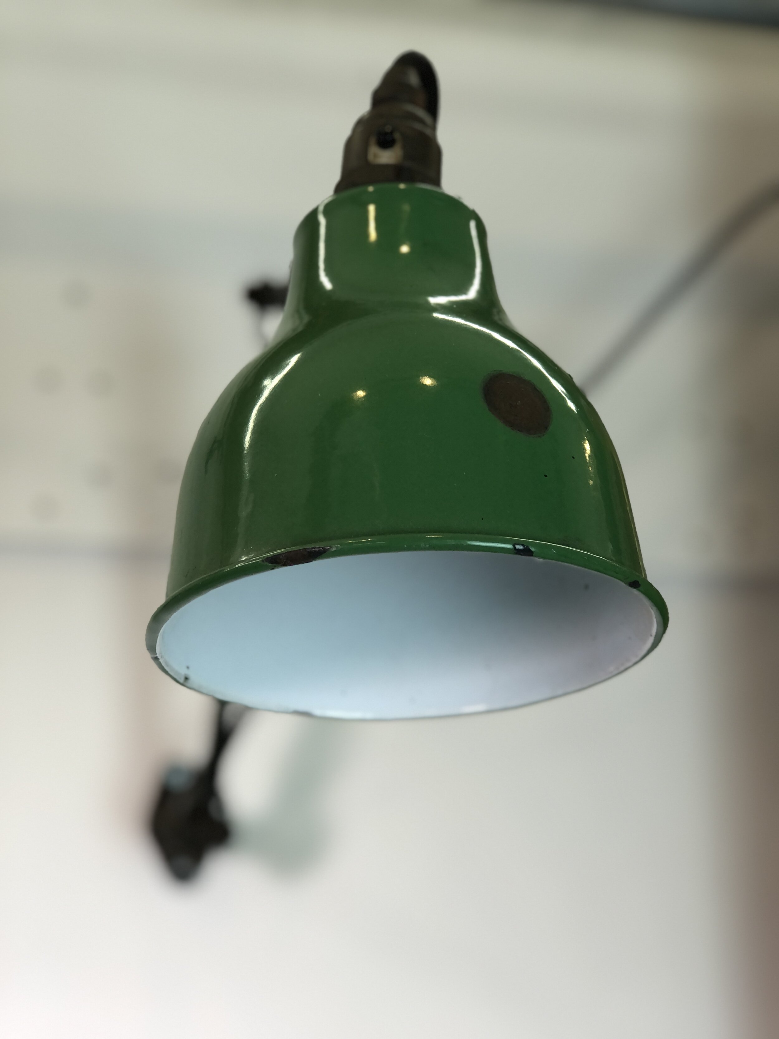 1930s Mek Elek Factory Lamp