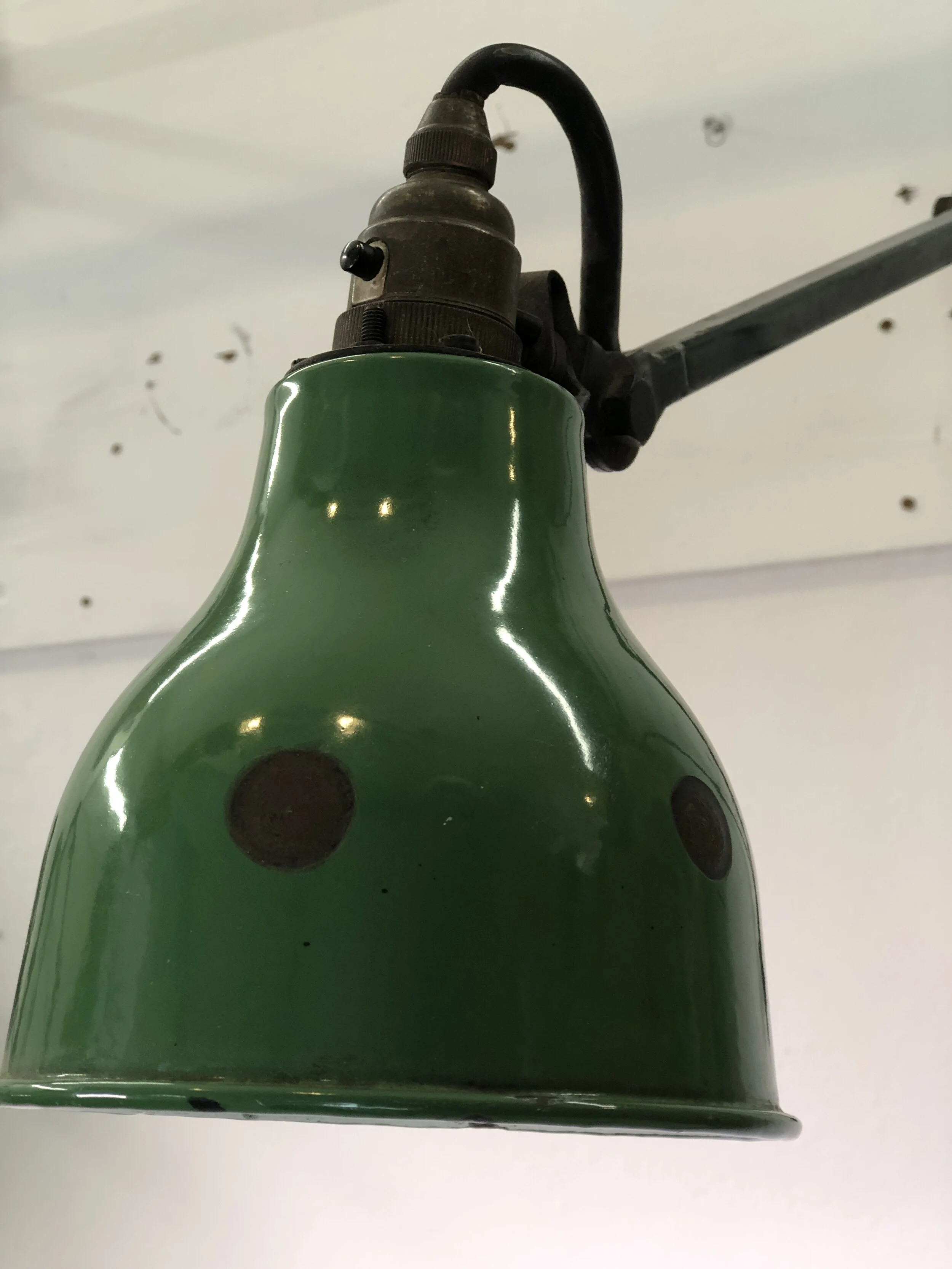 1930s Mek Elek Factory Lamp