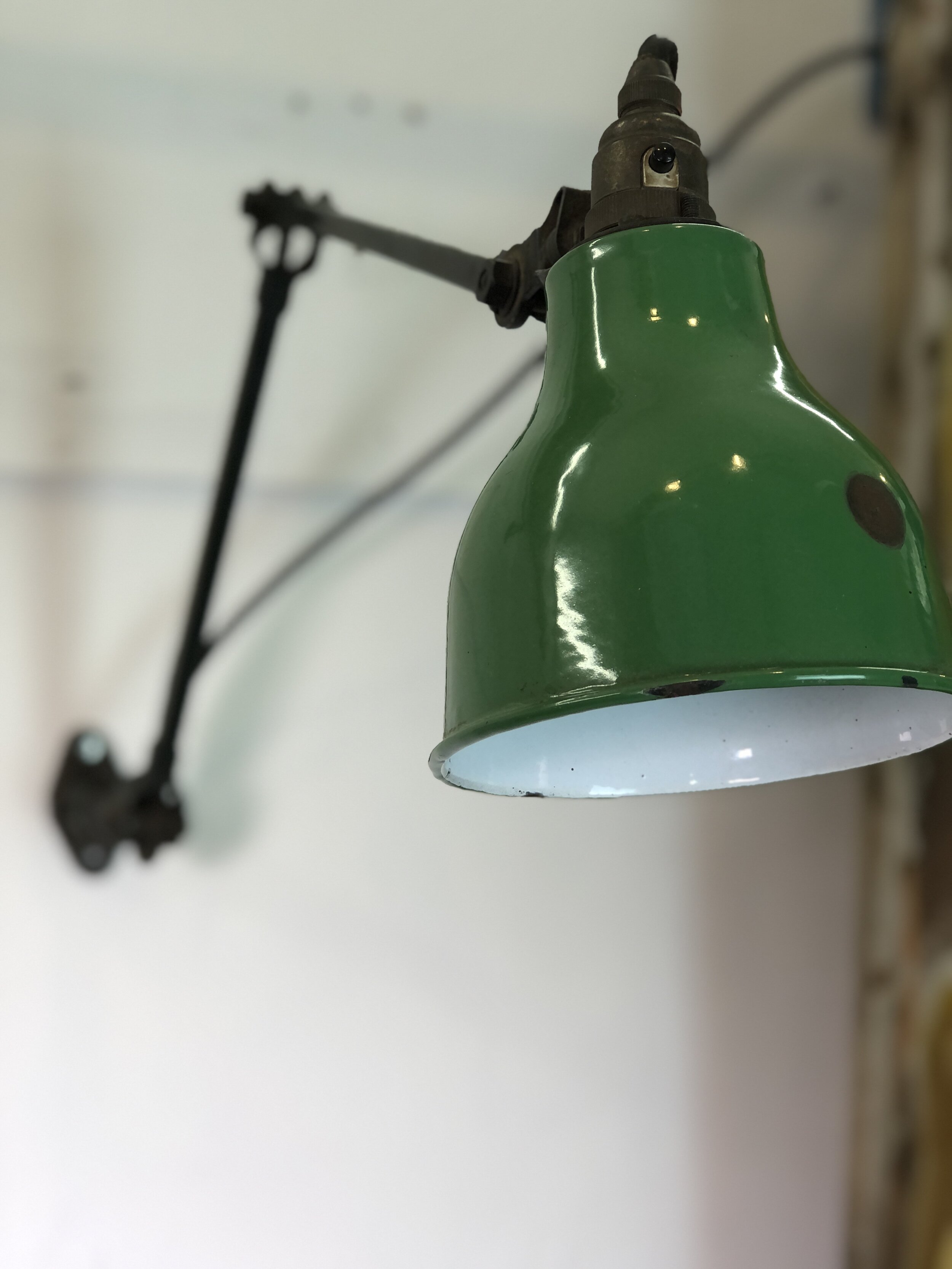 1930s Mek Elek Factory Lamp