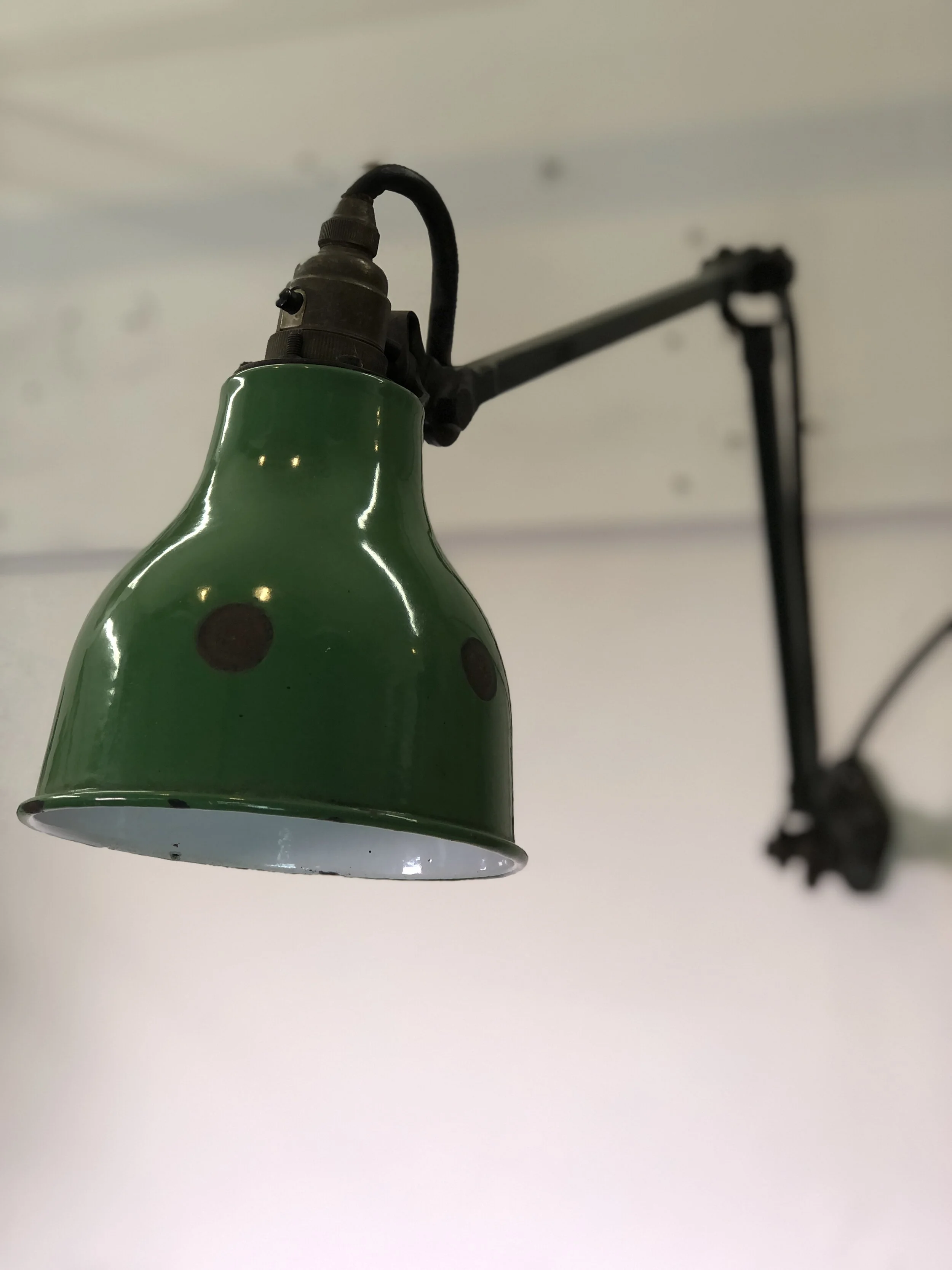 1930s Mek Elek Factory Lamp