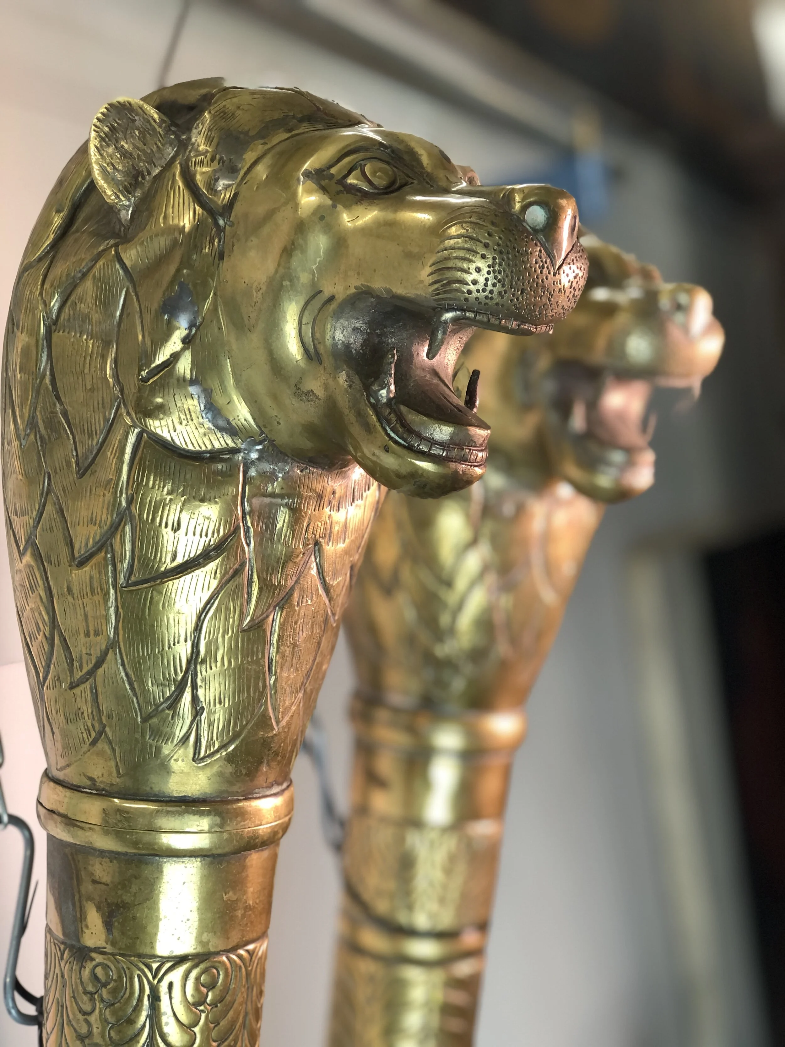 Pair Repoussé Door Handles