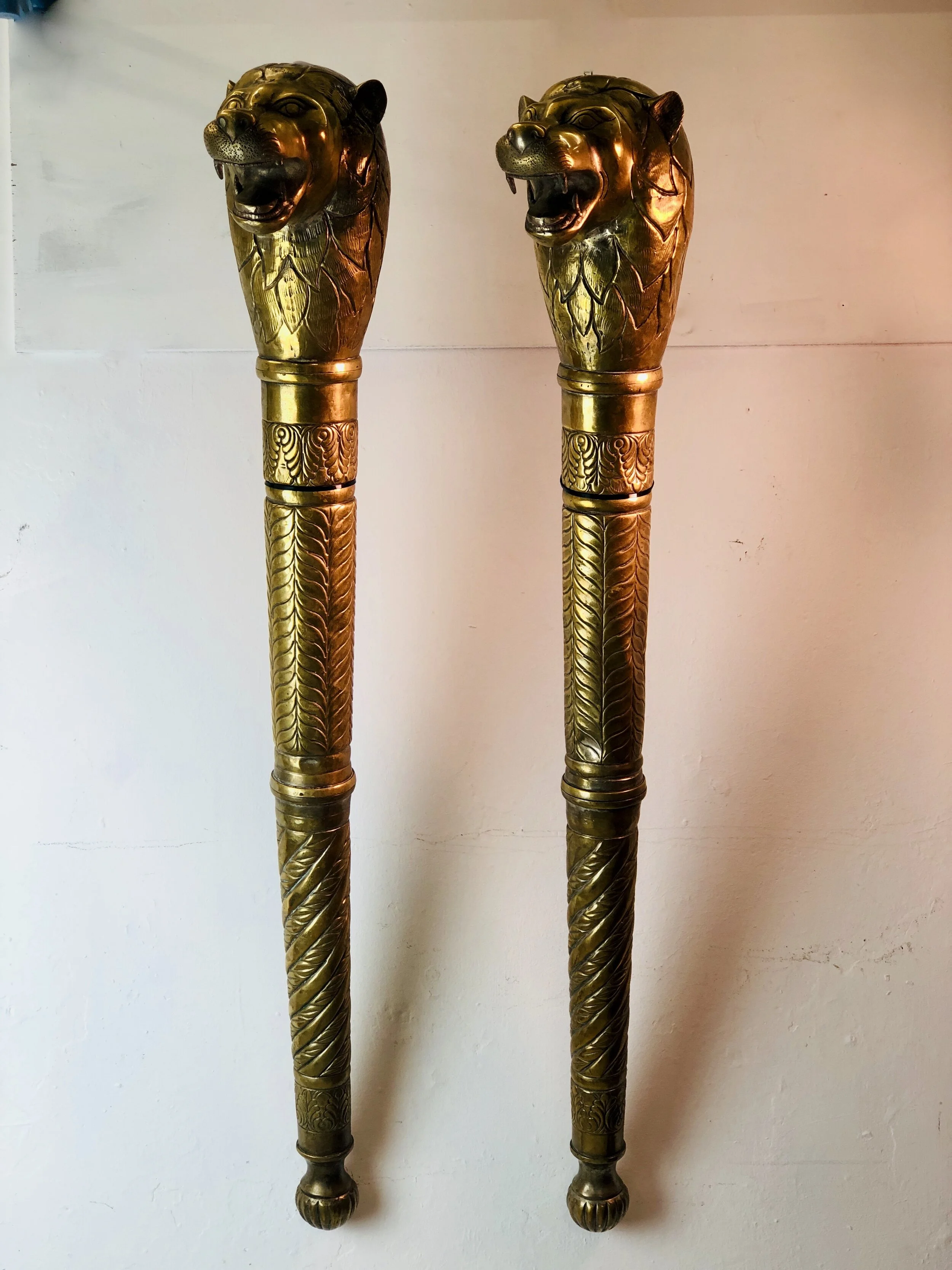Pair Repoussé Door Handles