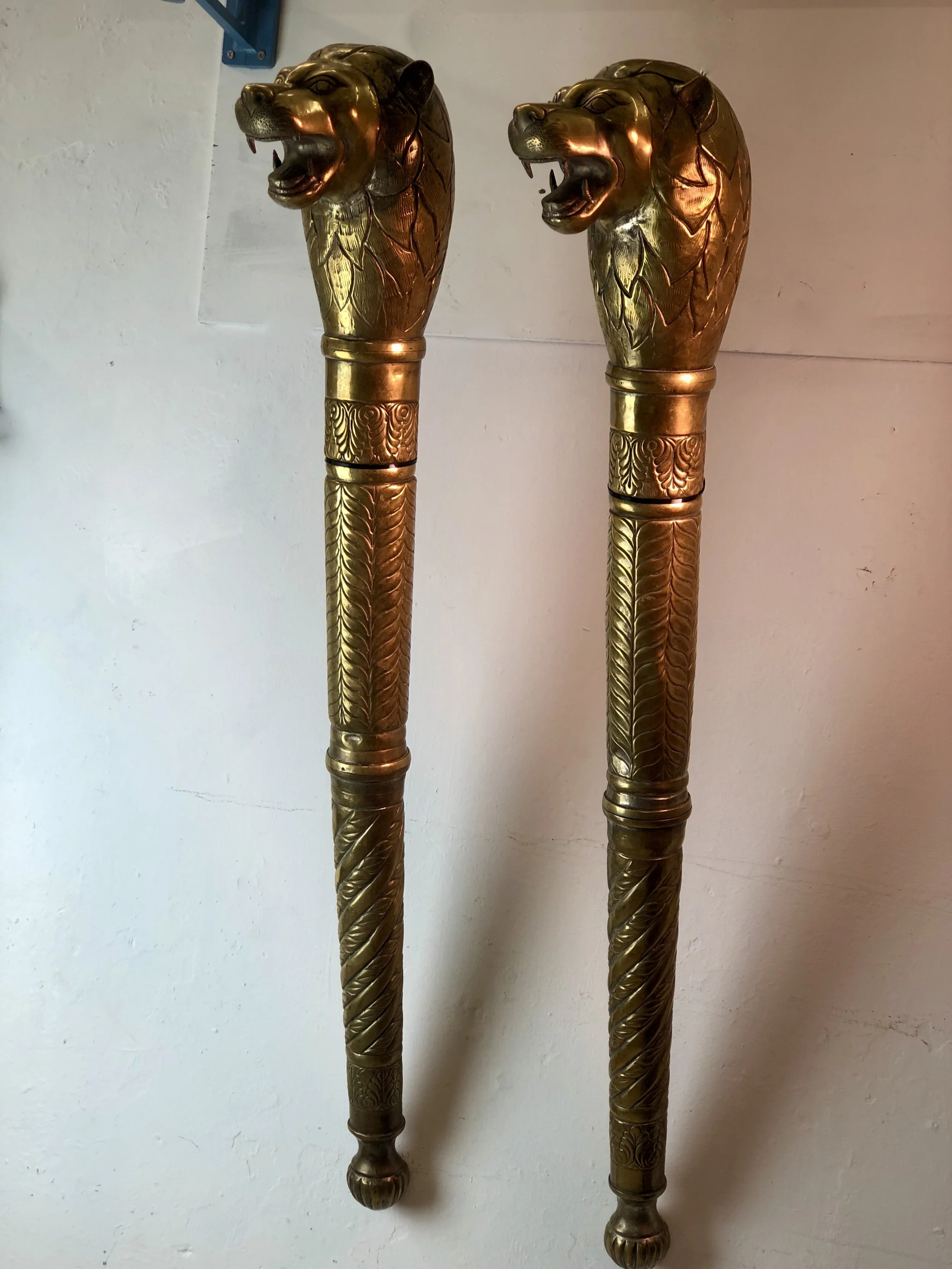 Pair Repoussé Door Handles