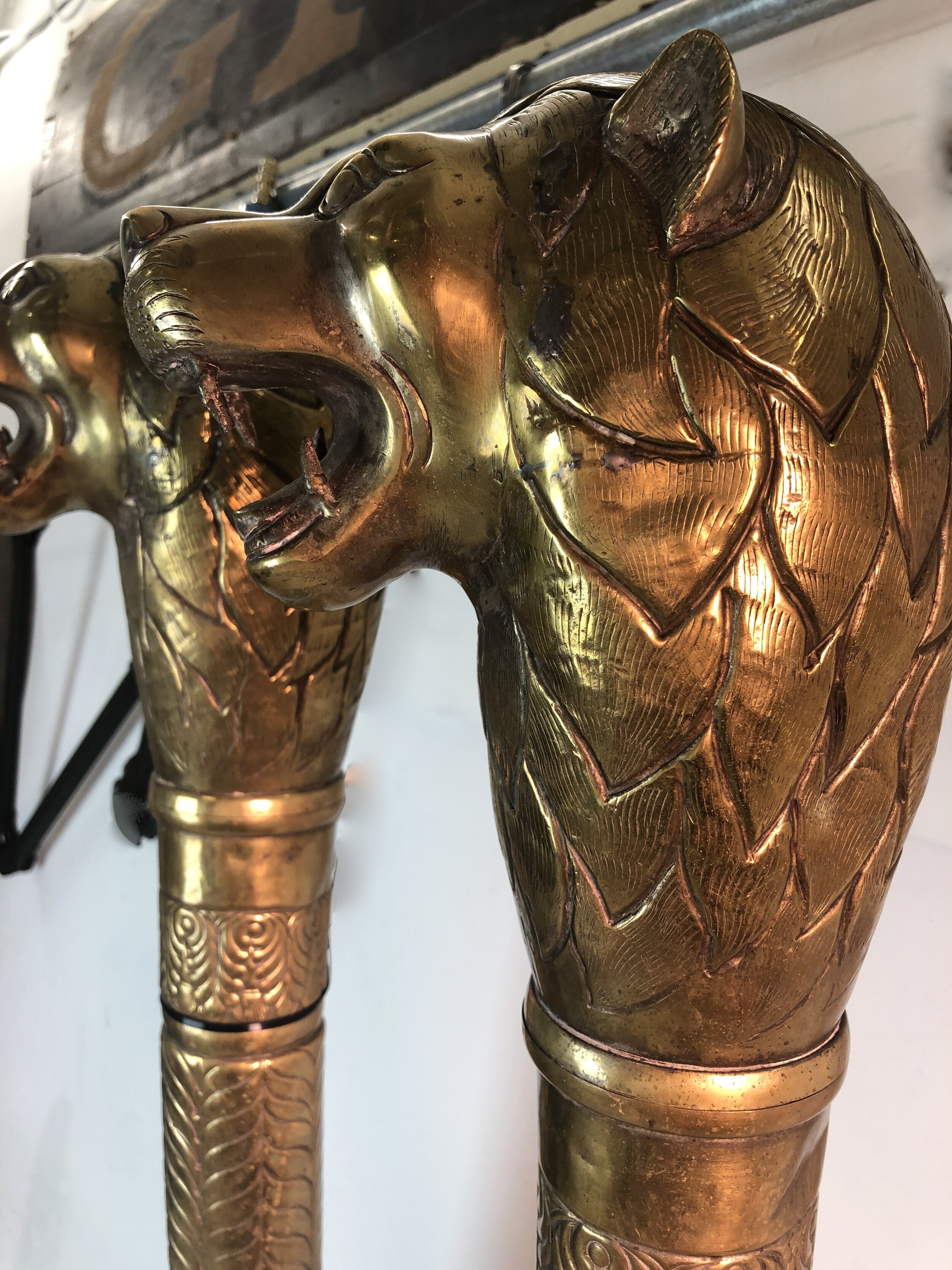 Pair Repoussé Door Handles