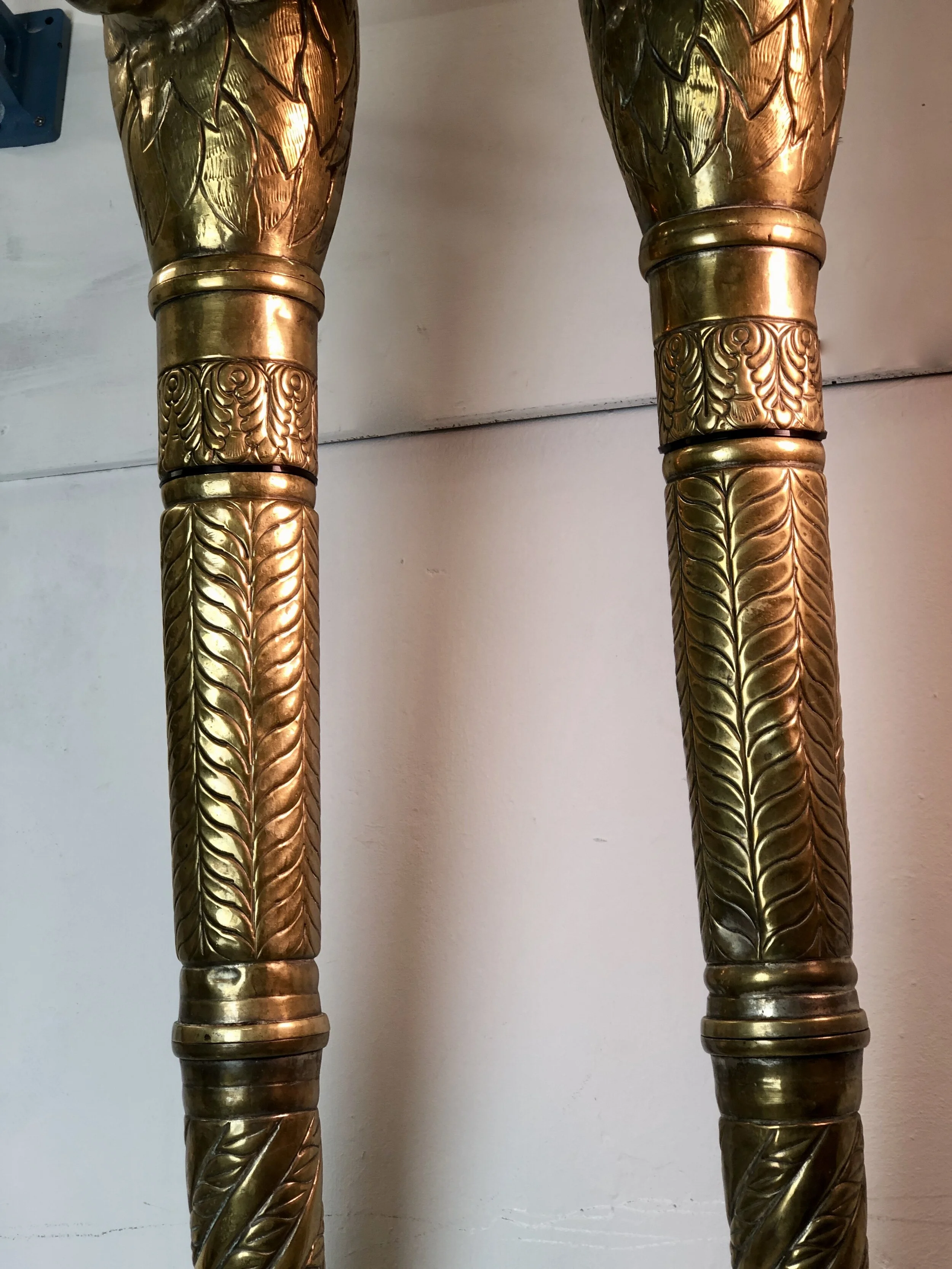 Pair Repoussé Door Handles
