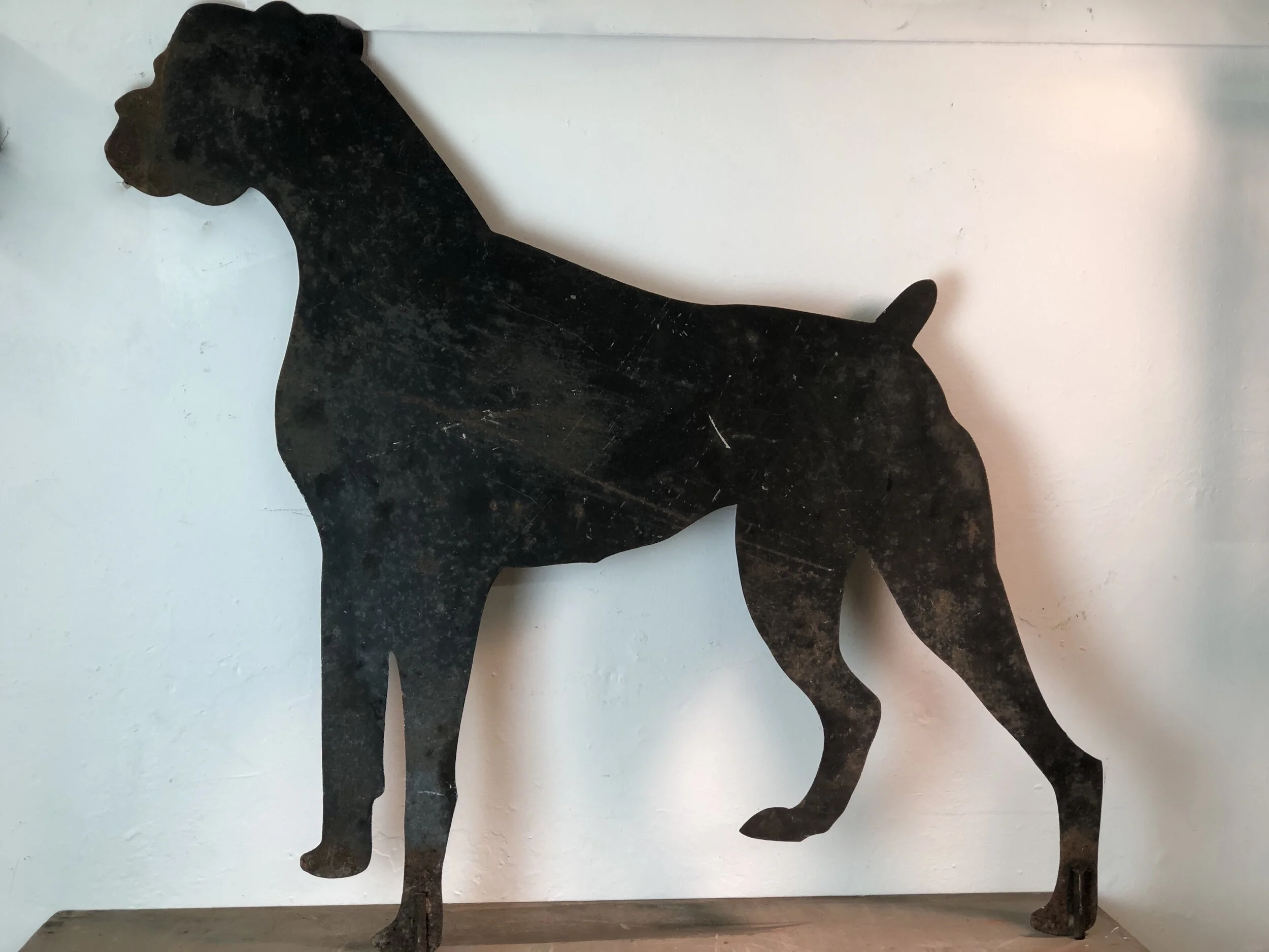 Mid Century Hand Made Dog Sign