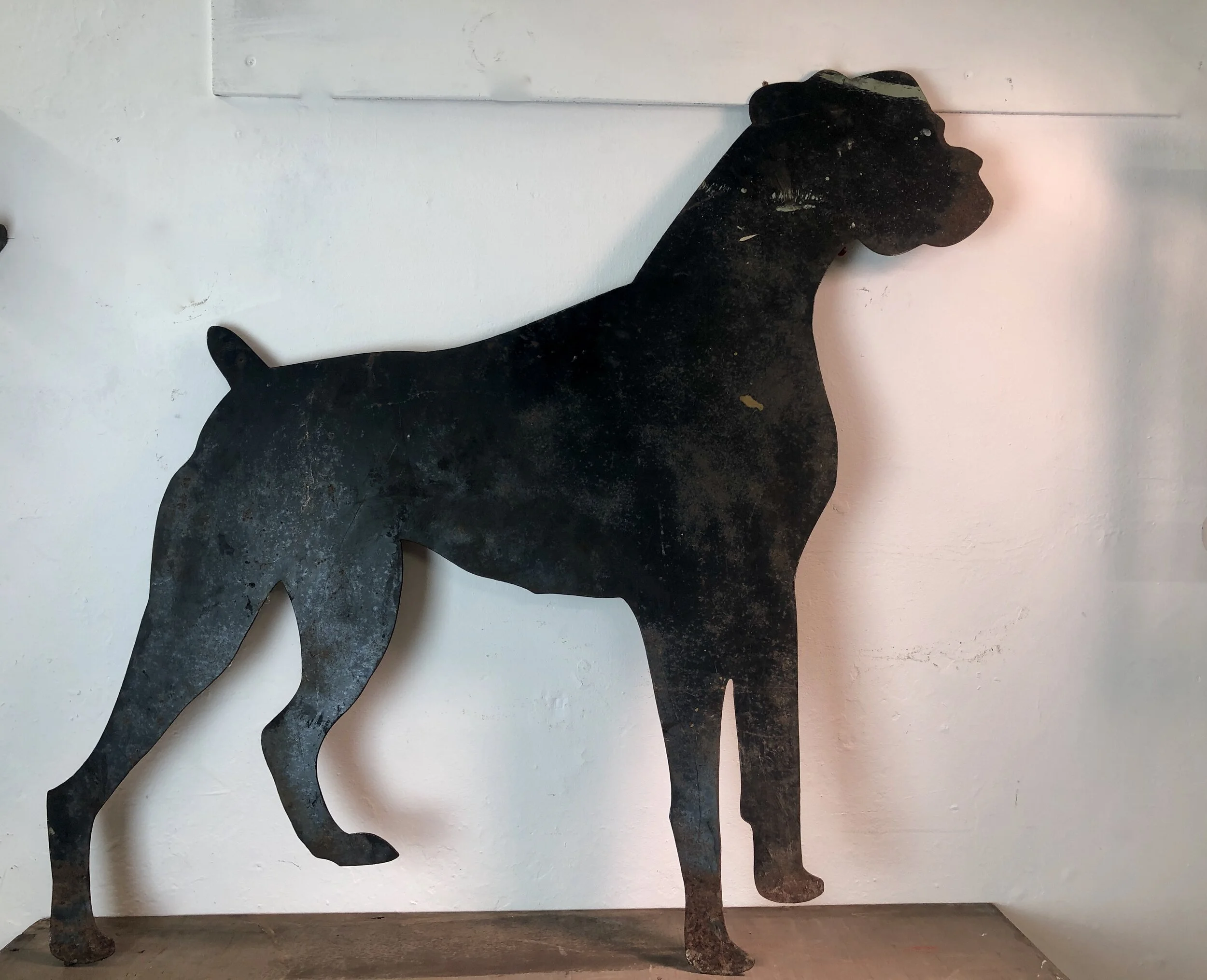 Mid Century Hand Made Dog Sign