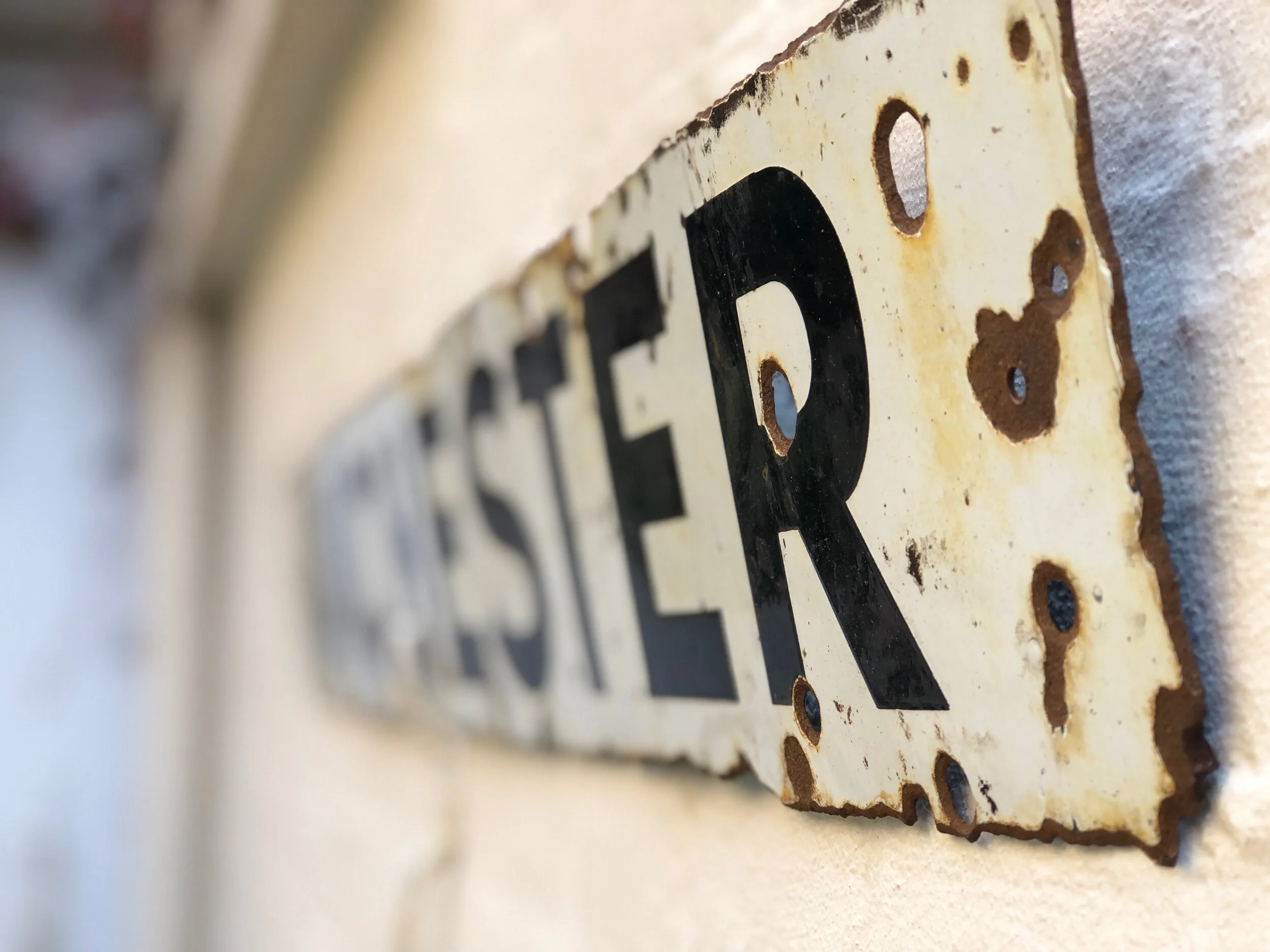 Vintage Enamel Sign