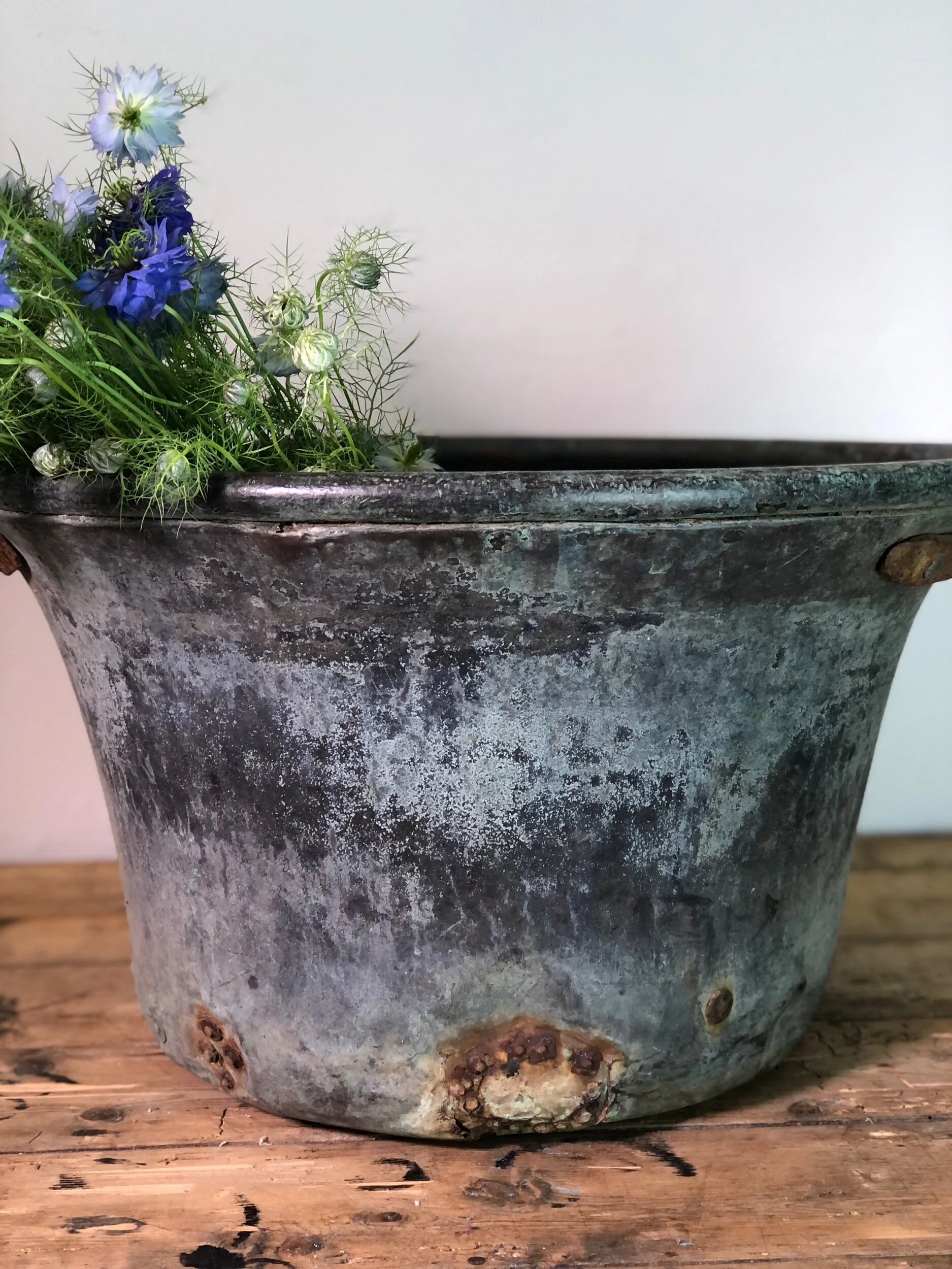 Twin Handled Antique Copper