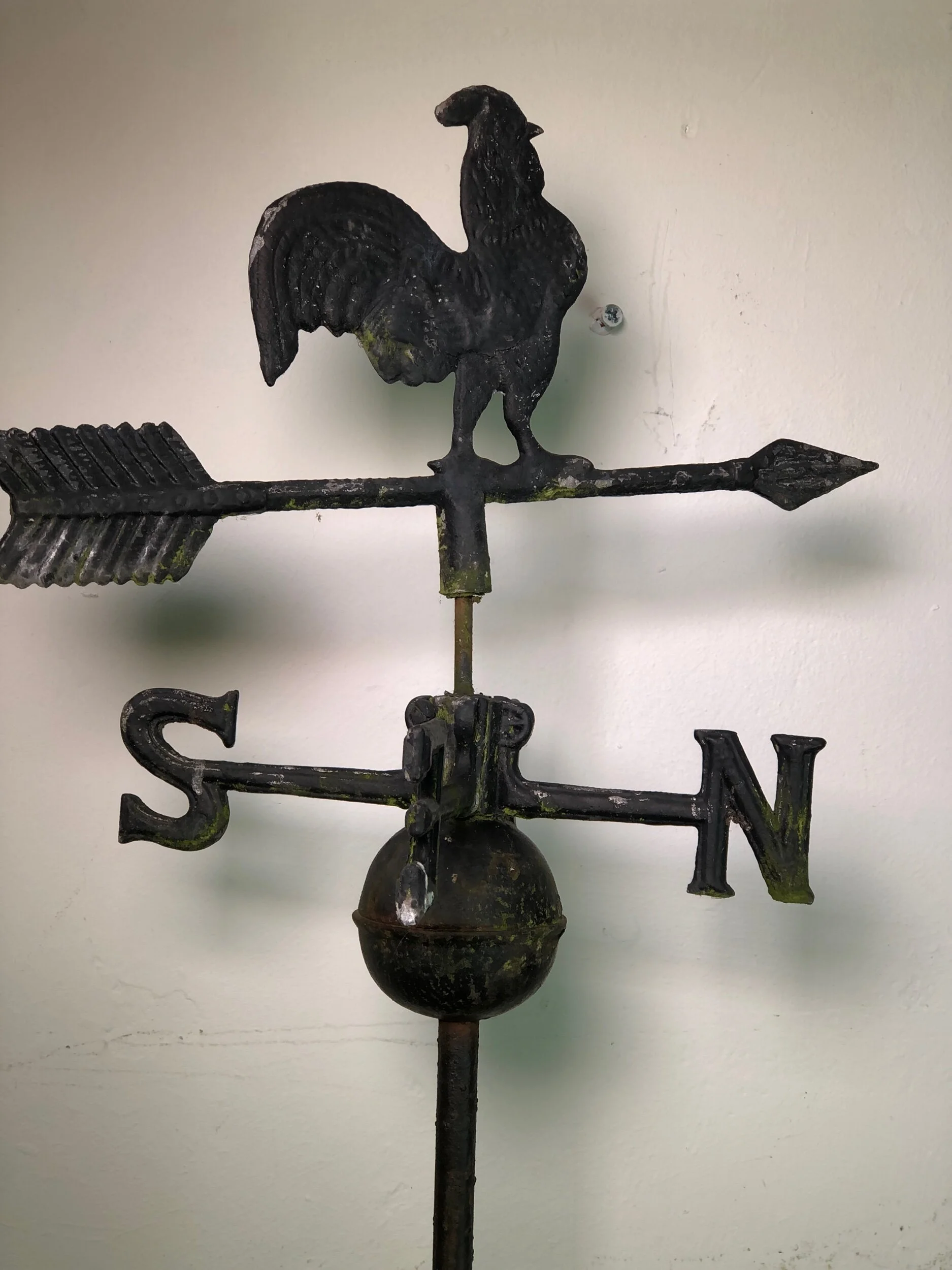 Vintage Painted Aluminium Weather Vane
