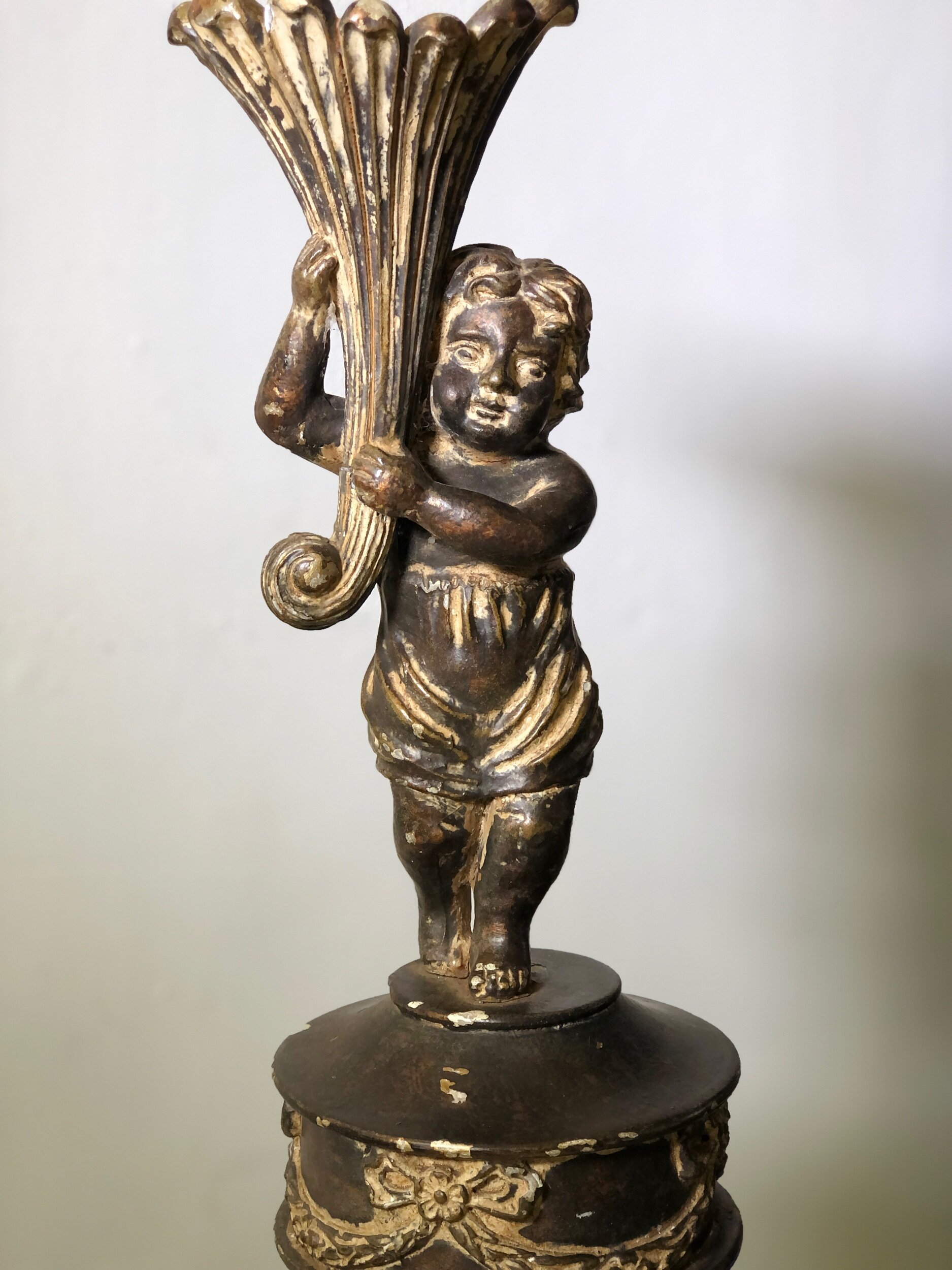 Antique Metal Torchere