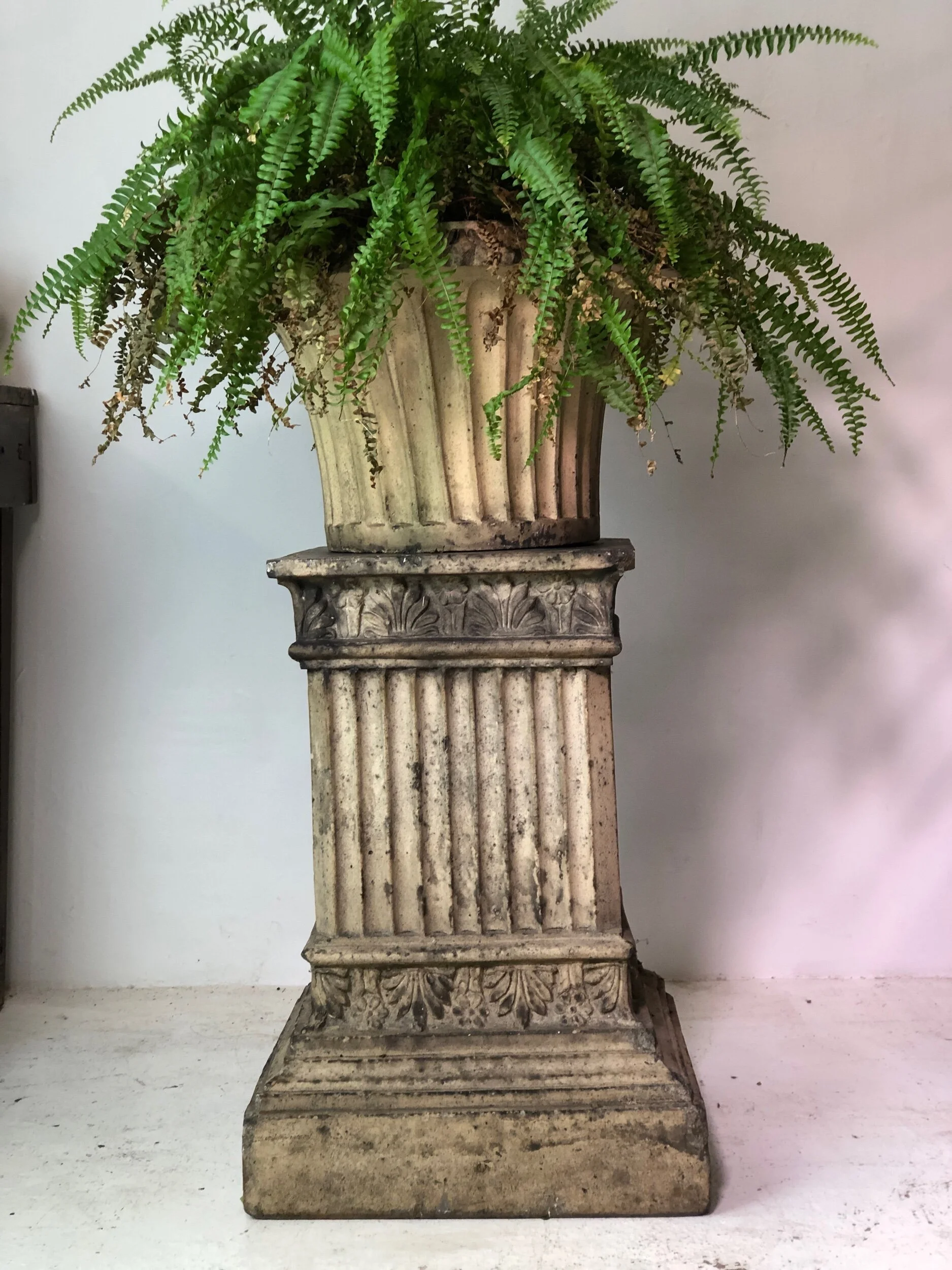 Antique Glazed Terracotta Urn