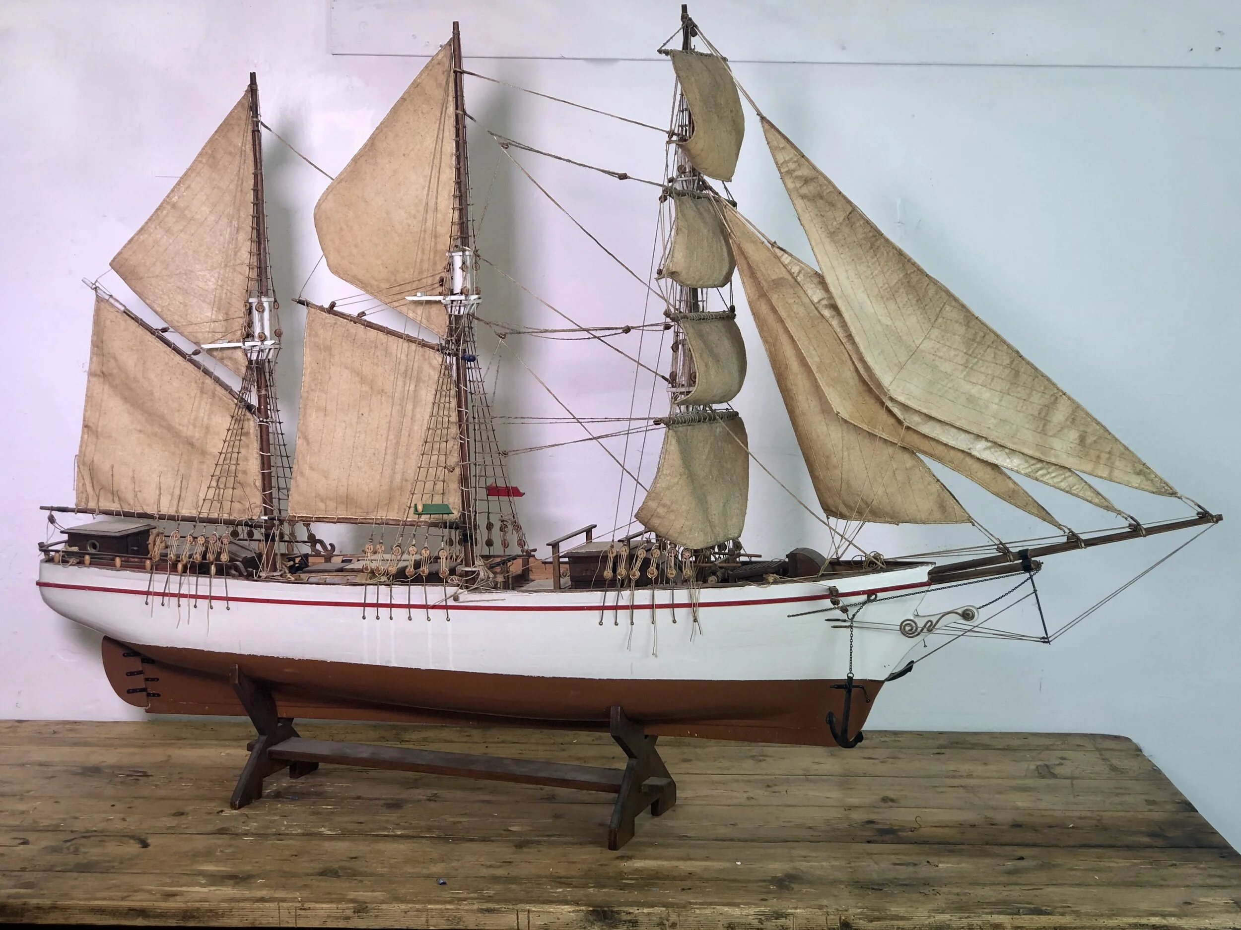vintage model sailing ship