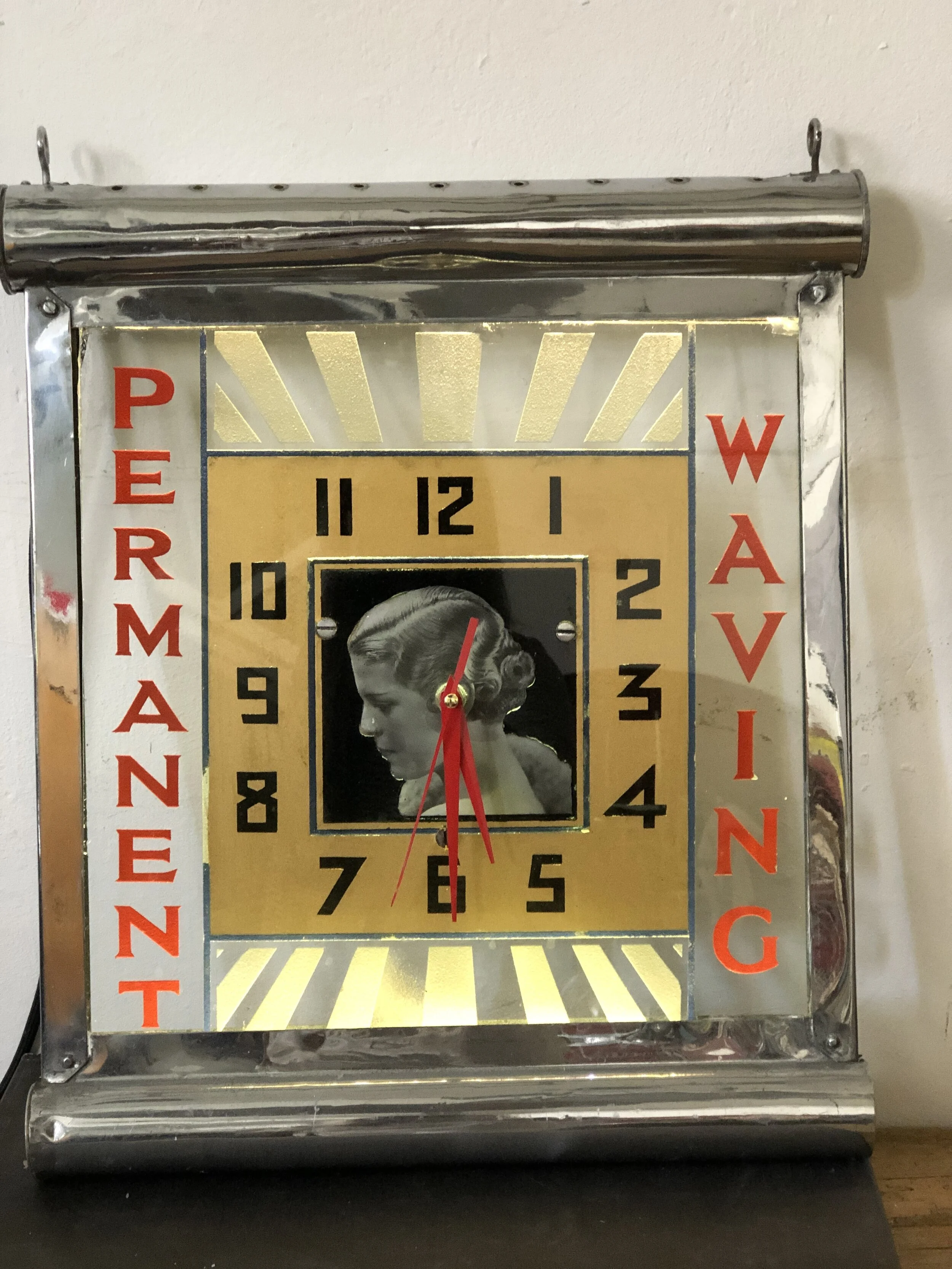 1930s Illuminated Advertising Clock