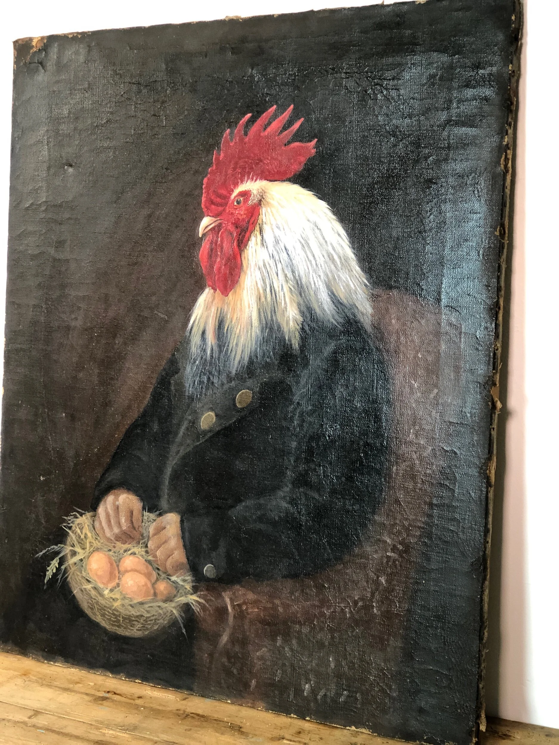 Original Anthropomorphic Oil Painting