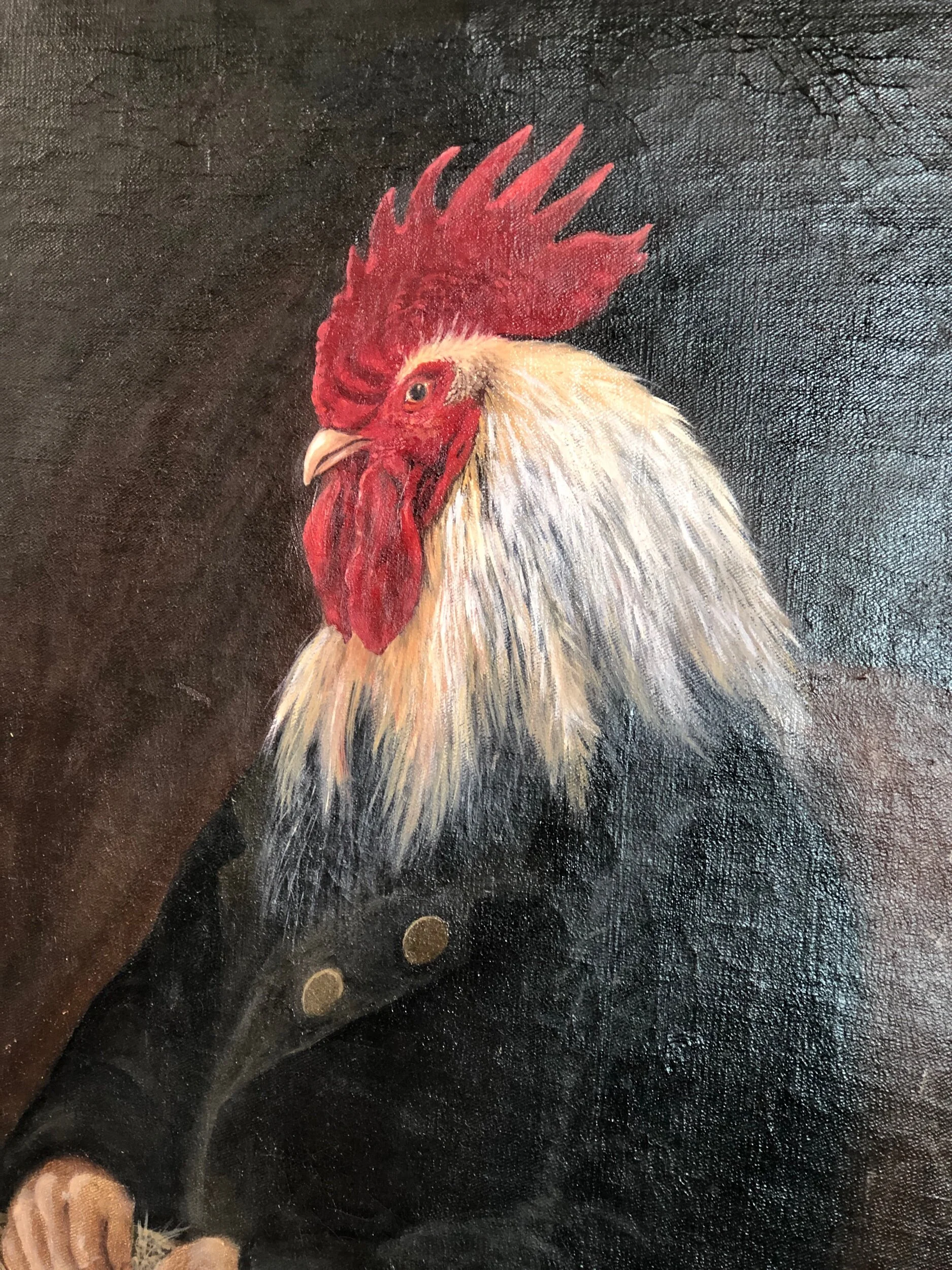 Original Anthropomorphic Oil Painting