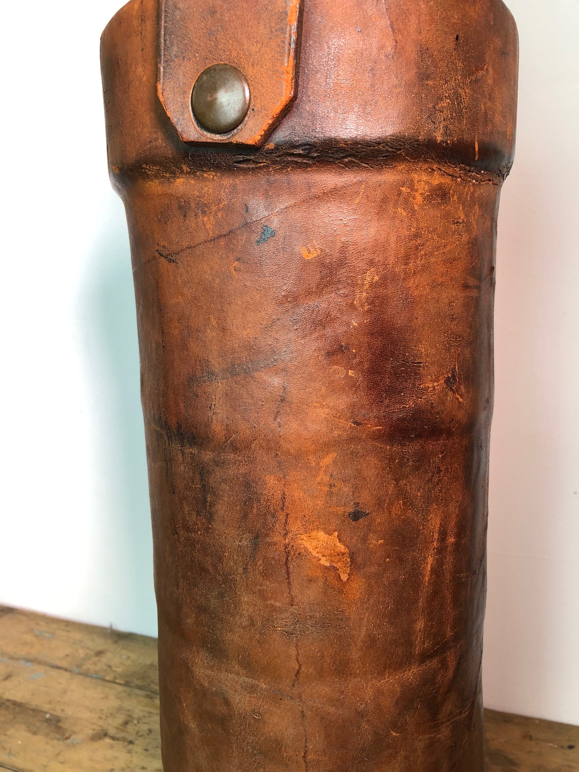 Antique Military Armorial Shell Case Carrier