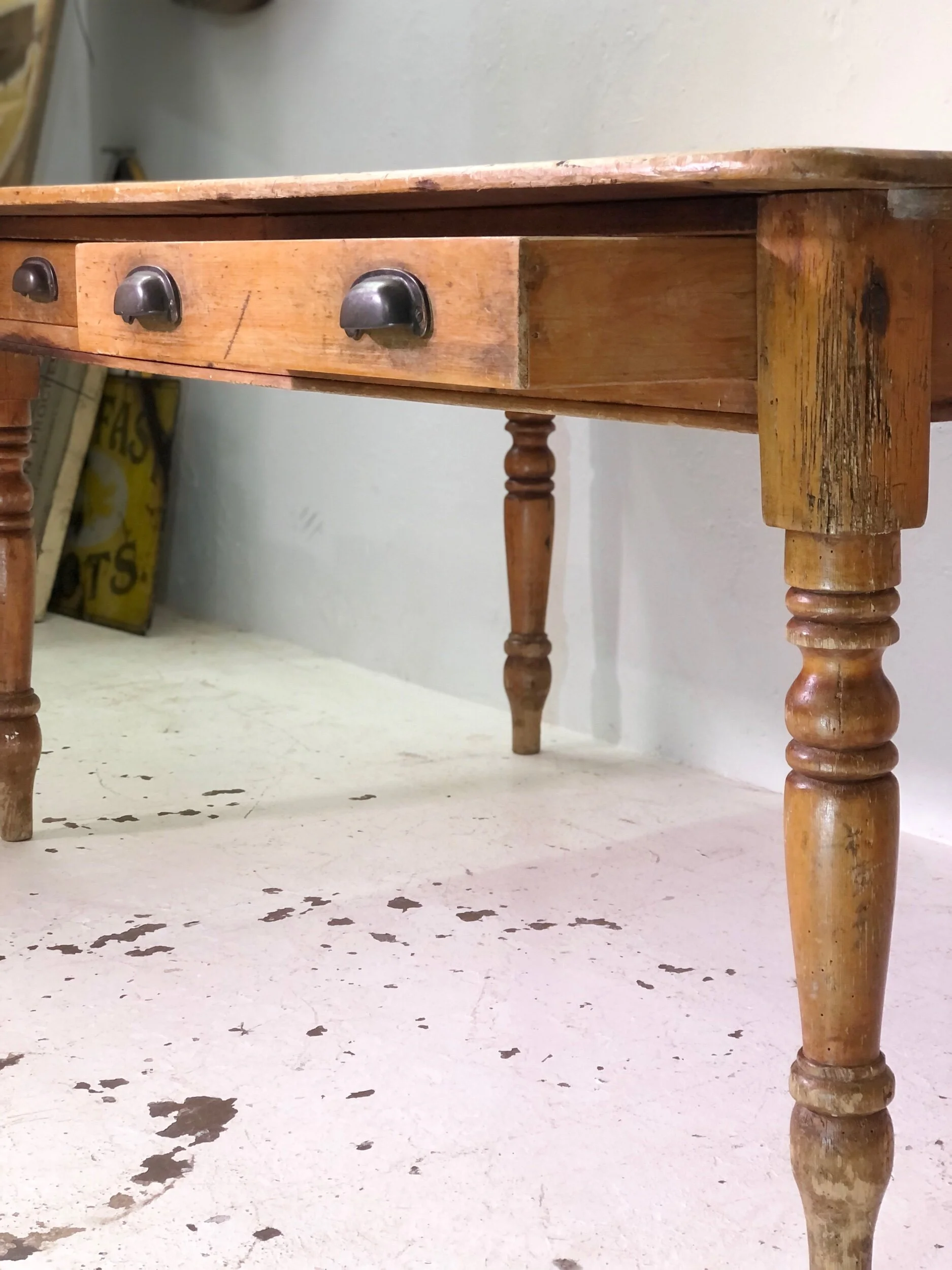 Antique English Farmhouse Kitchen Table