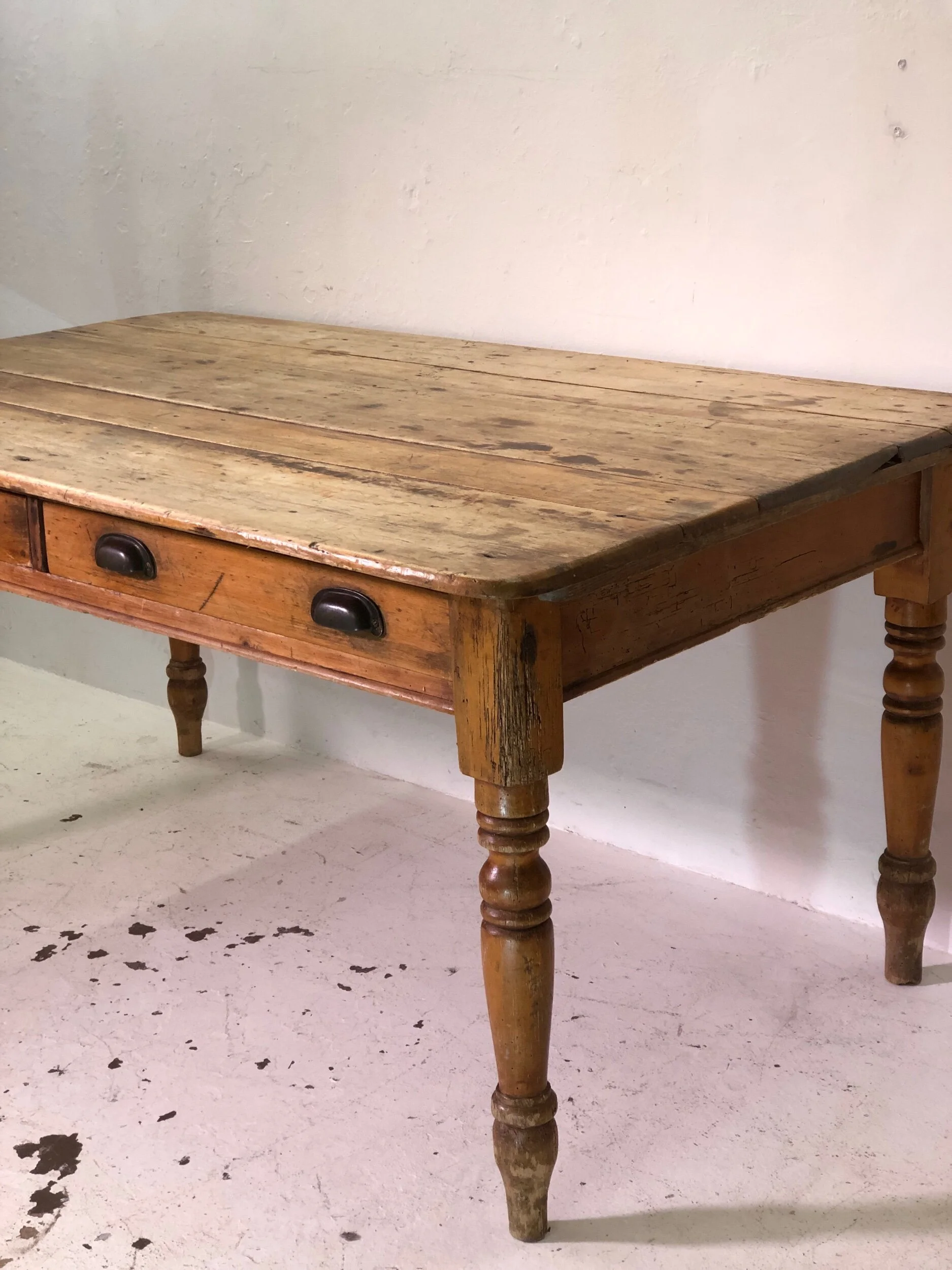 Antique English Farmhouse Kitchen Table