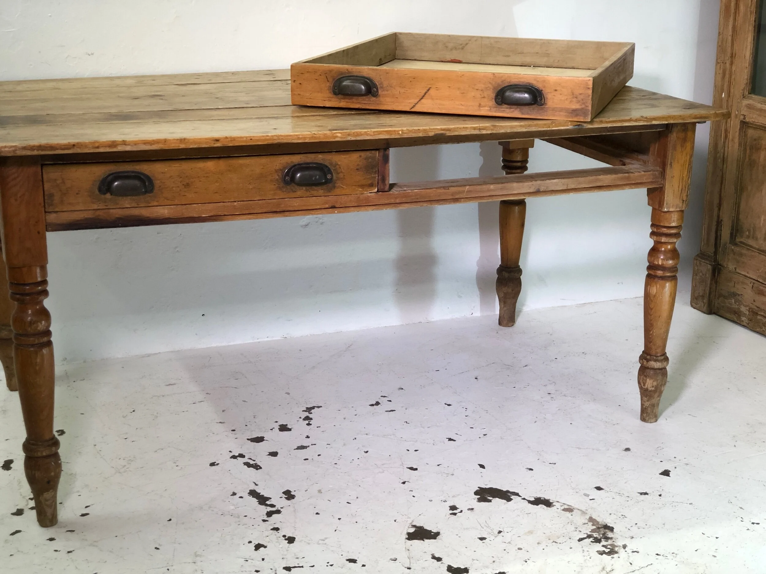 Antique English Farmhouse Kitchen Table