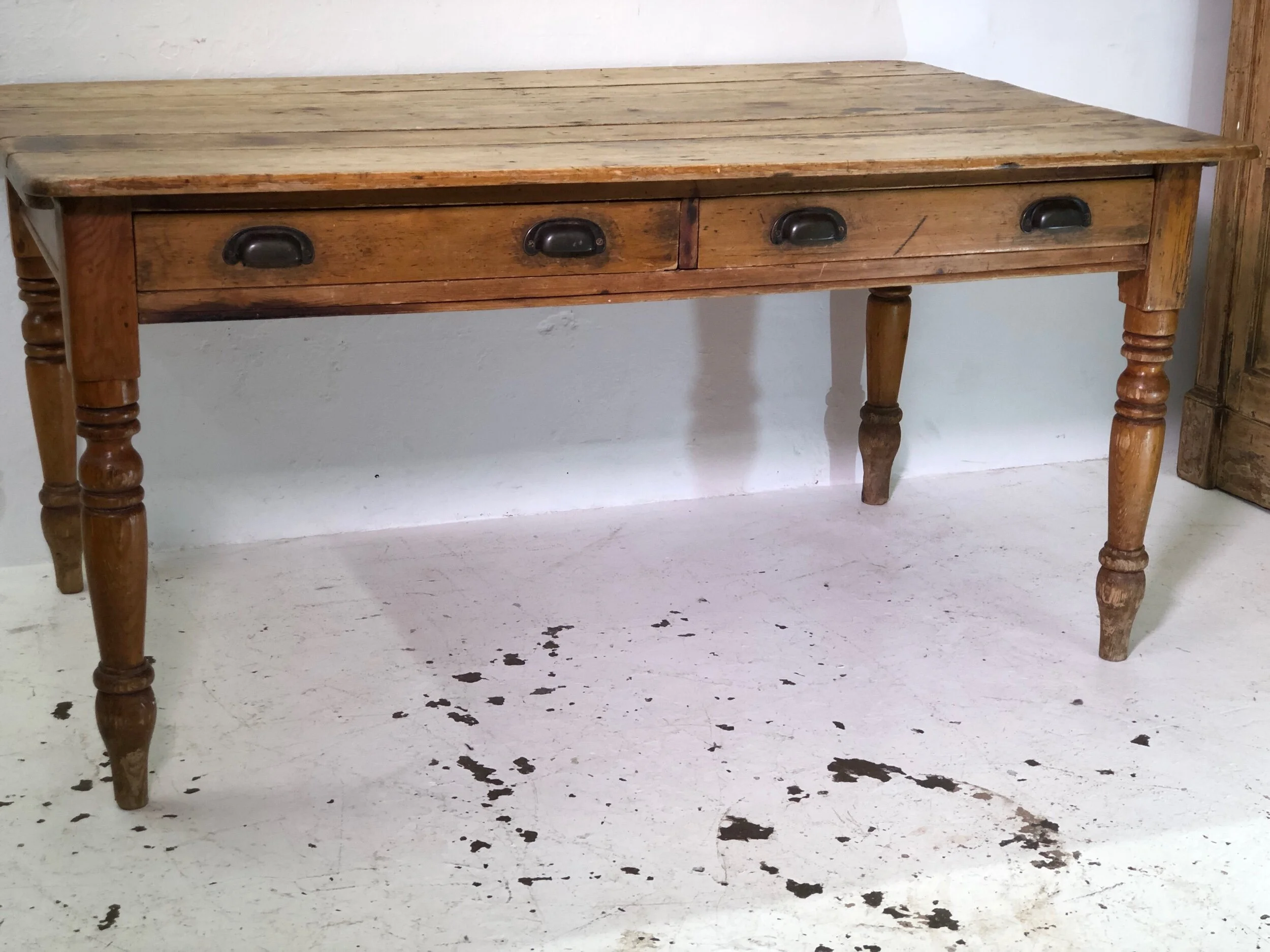 Antique English Farmhouse Kitchen Table