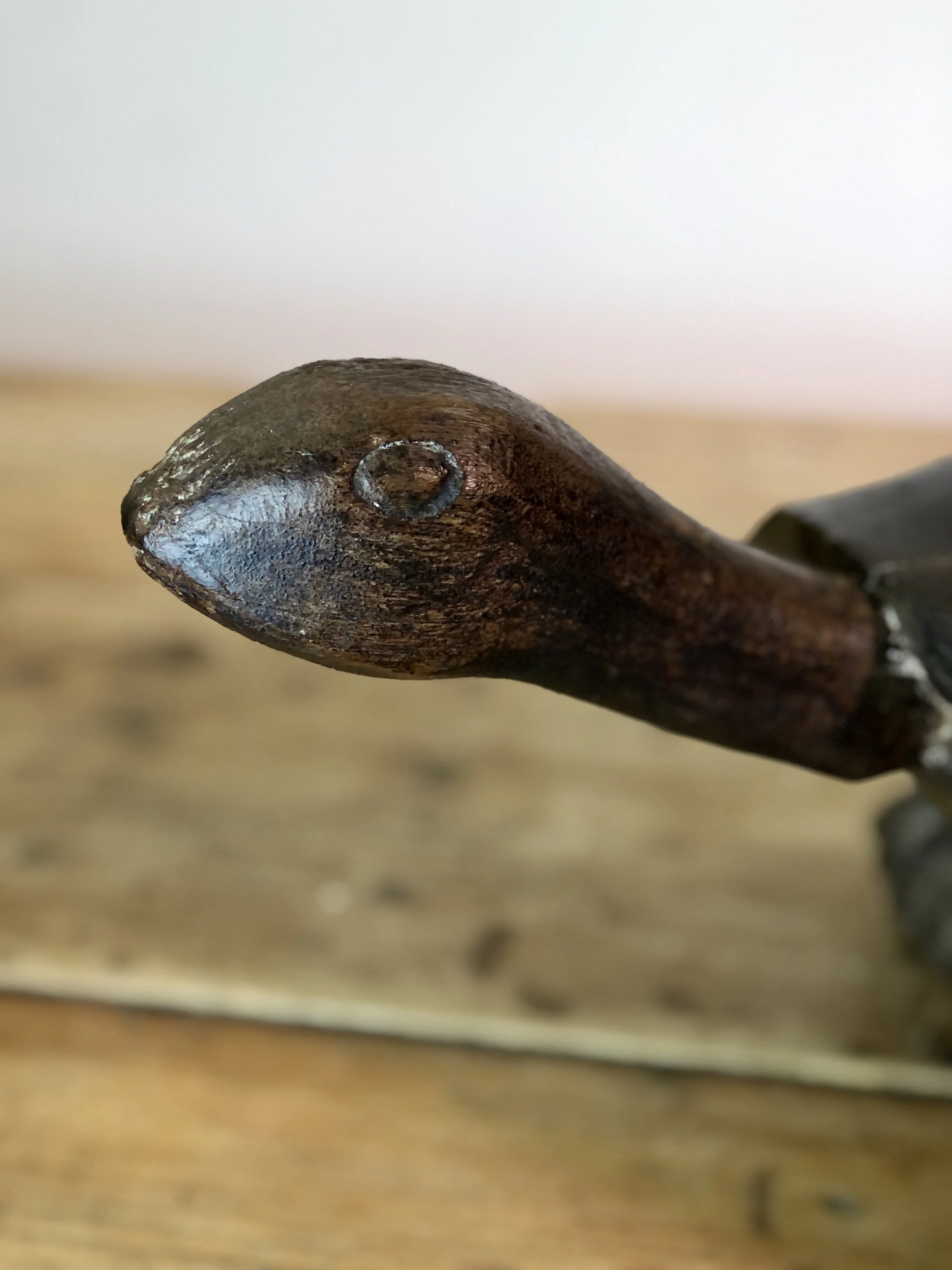 Vintage Hand Carved Giant Turtle