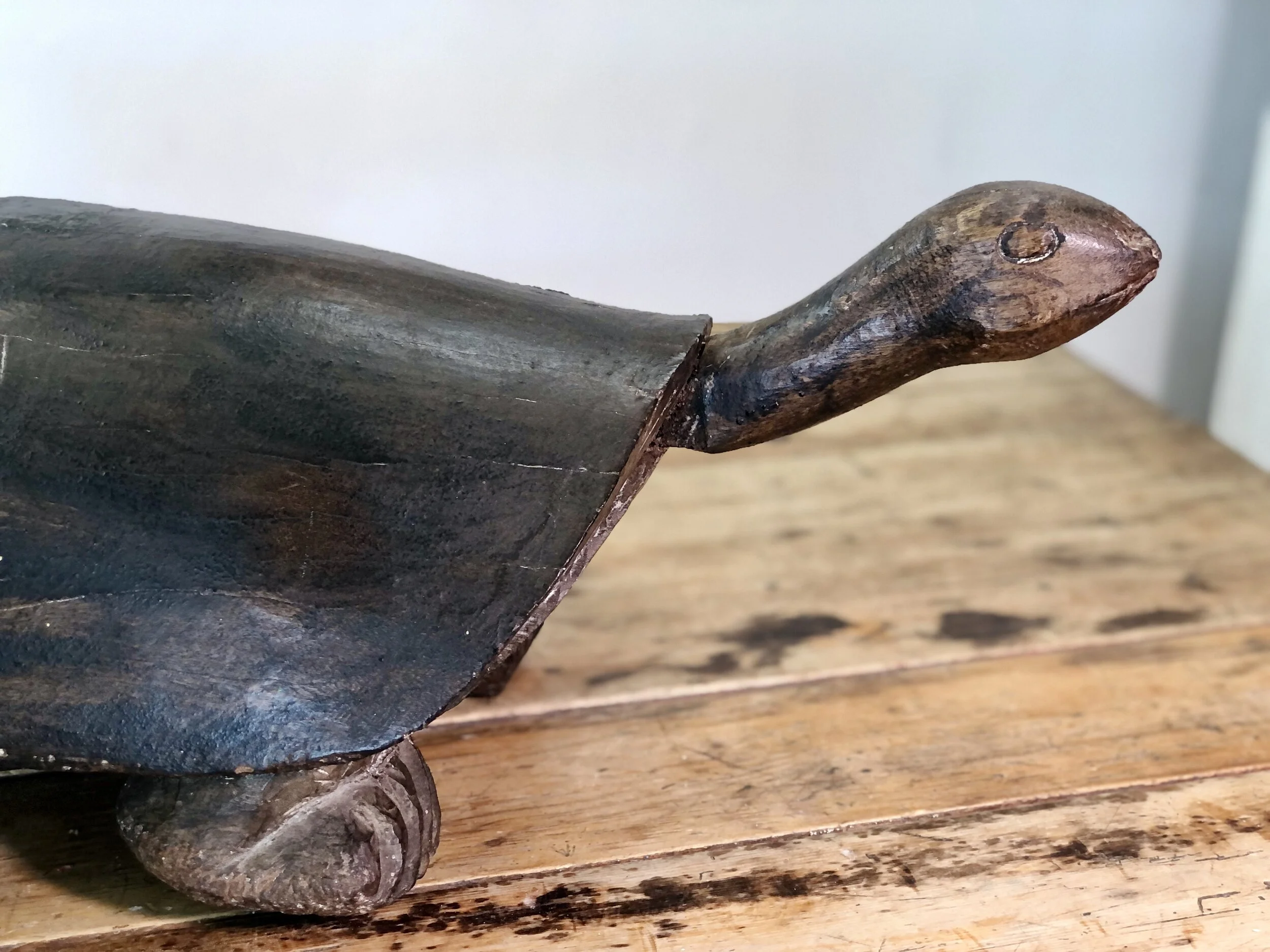 Vintage Hand Carved Giant Turtle