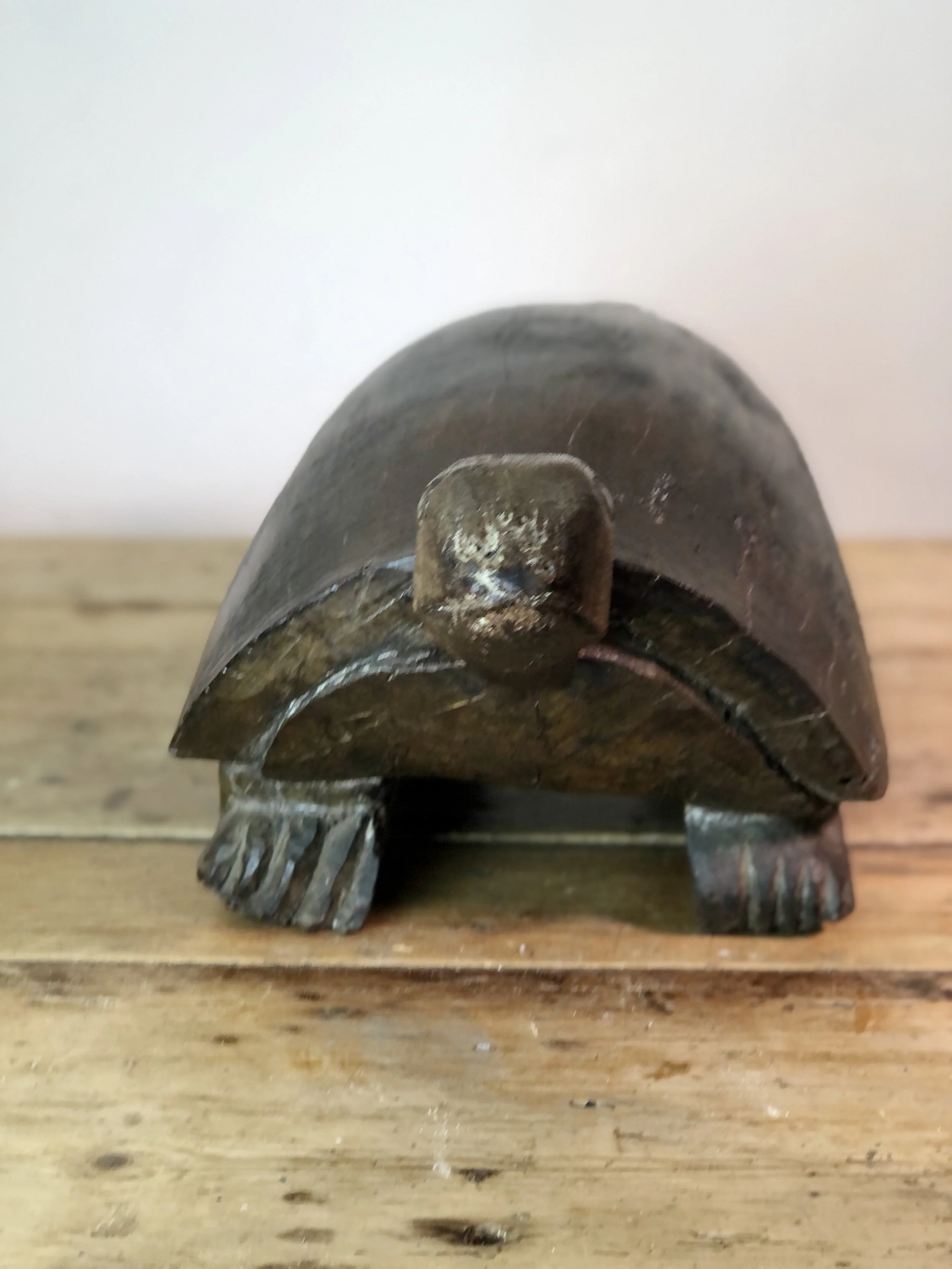 Vintage Hand Carved Giant Turtle
