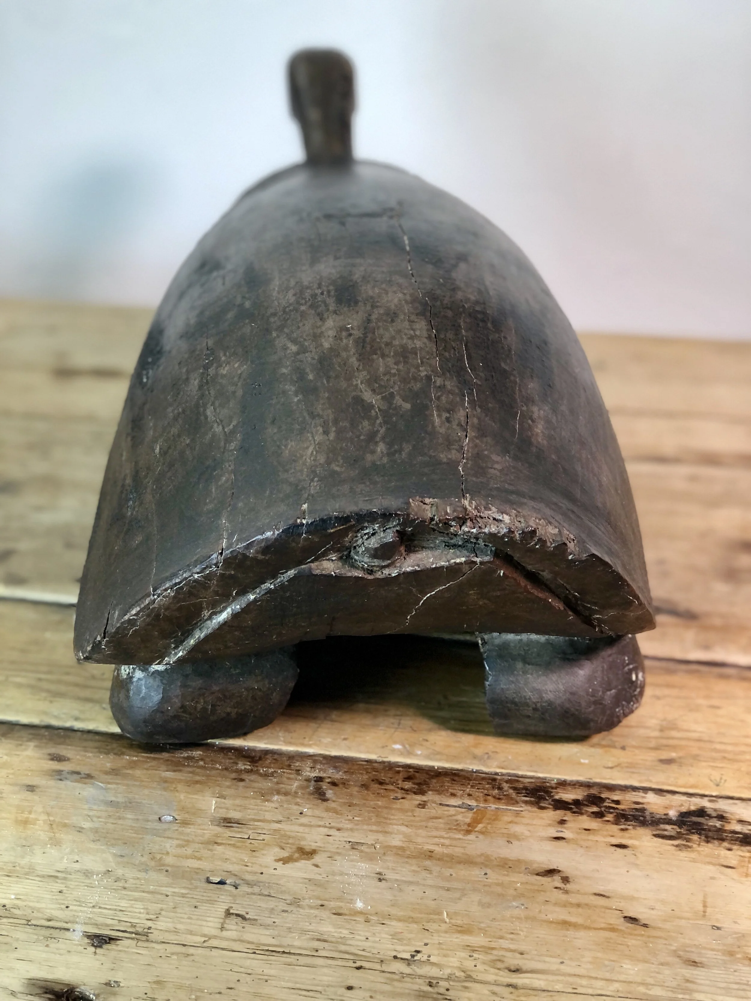 Vintage Hand Carved Giant Turtle