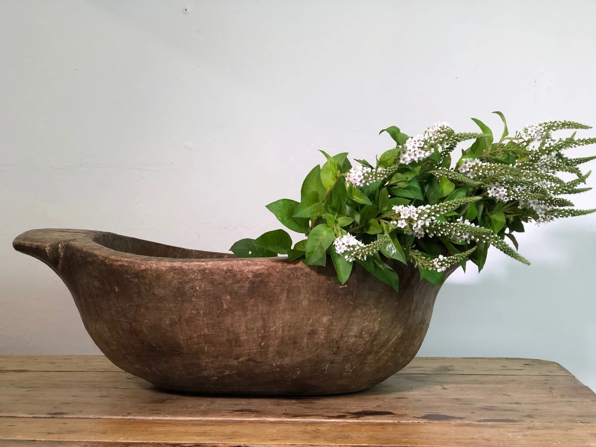 antique dough bowl