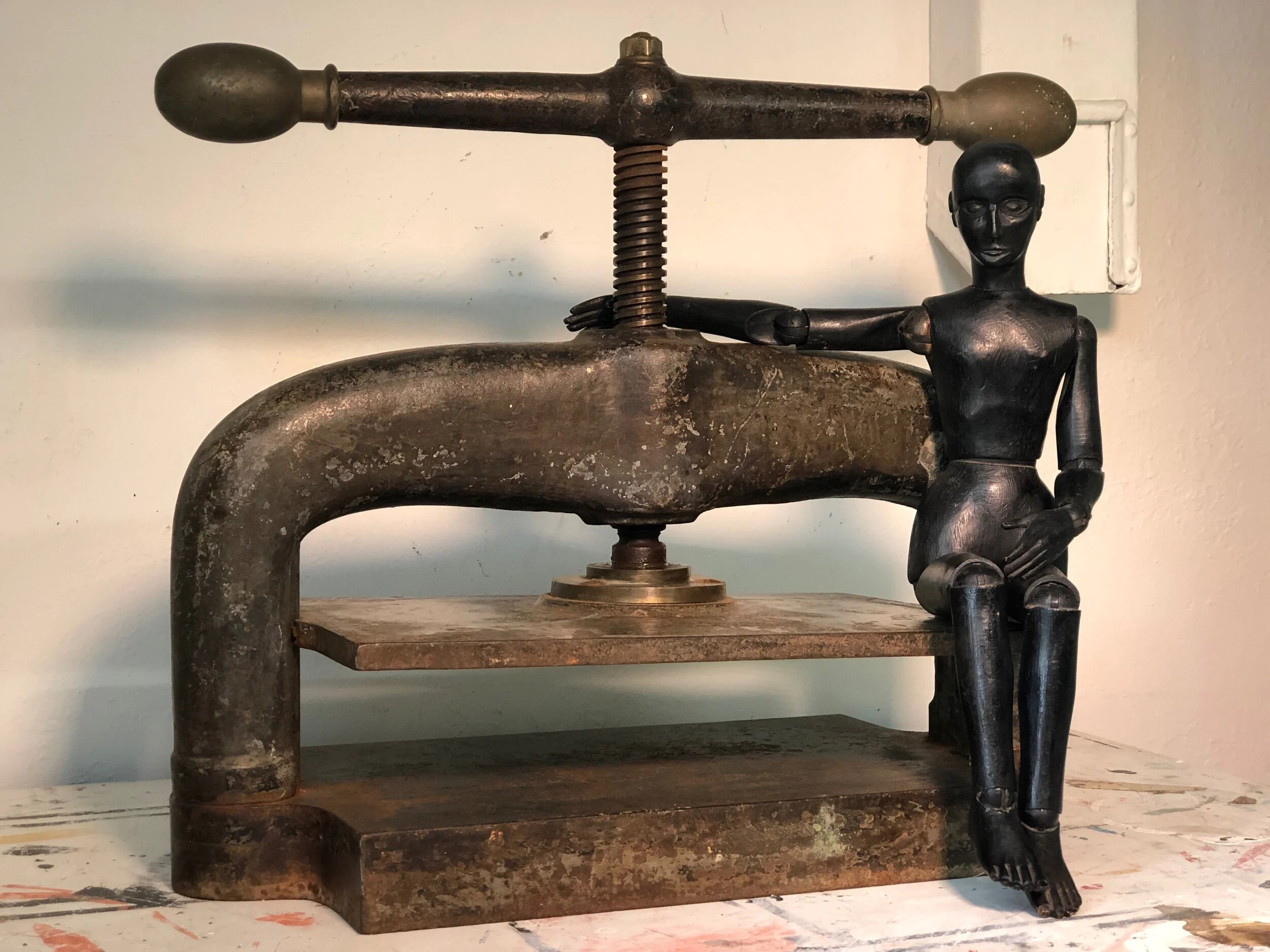 victorian cast iron book press
