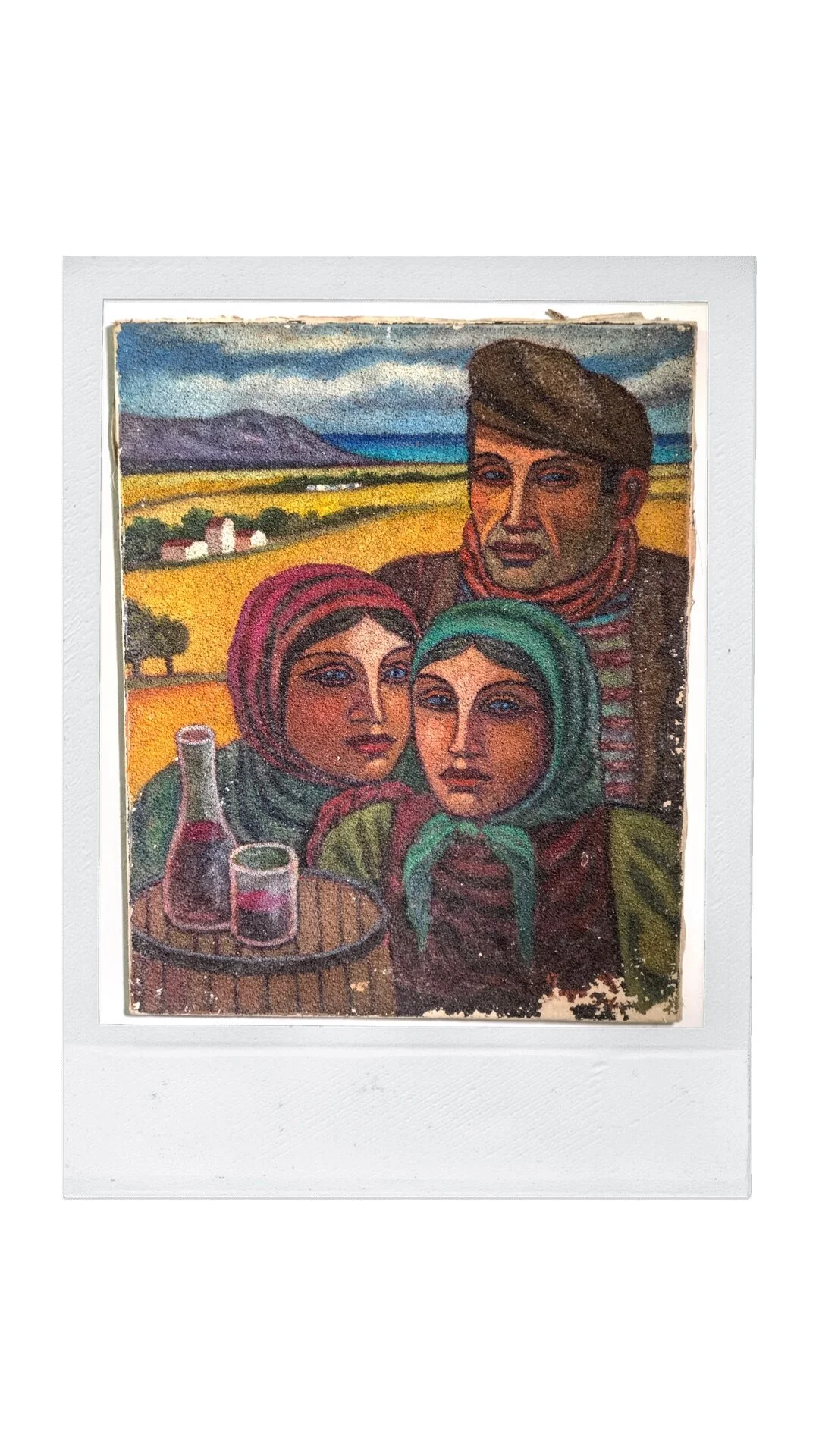 RENATO FIORILLO - Peasants with Landscape Background