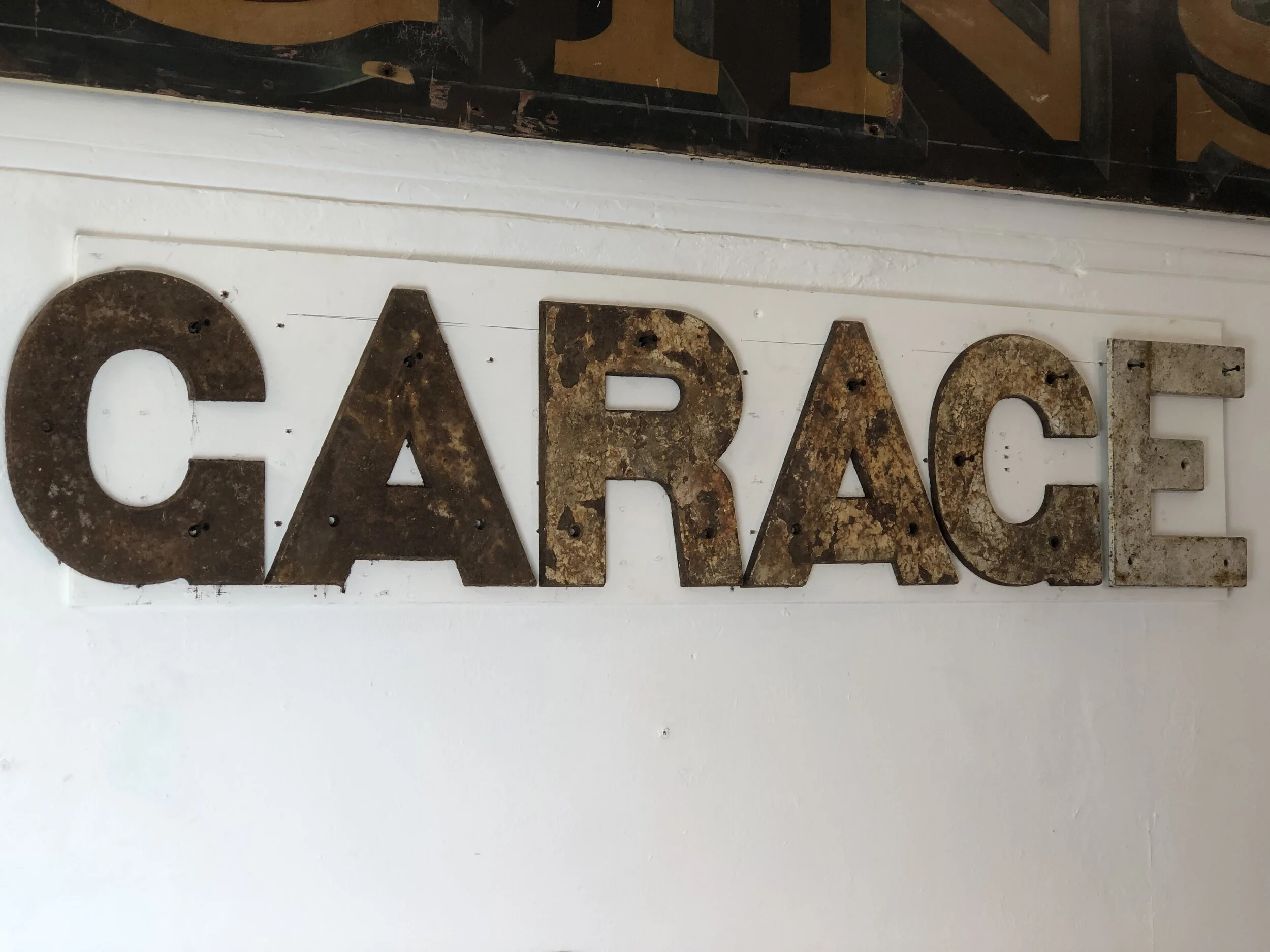 Cast Iron Letters GARAGE