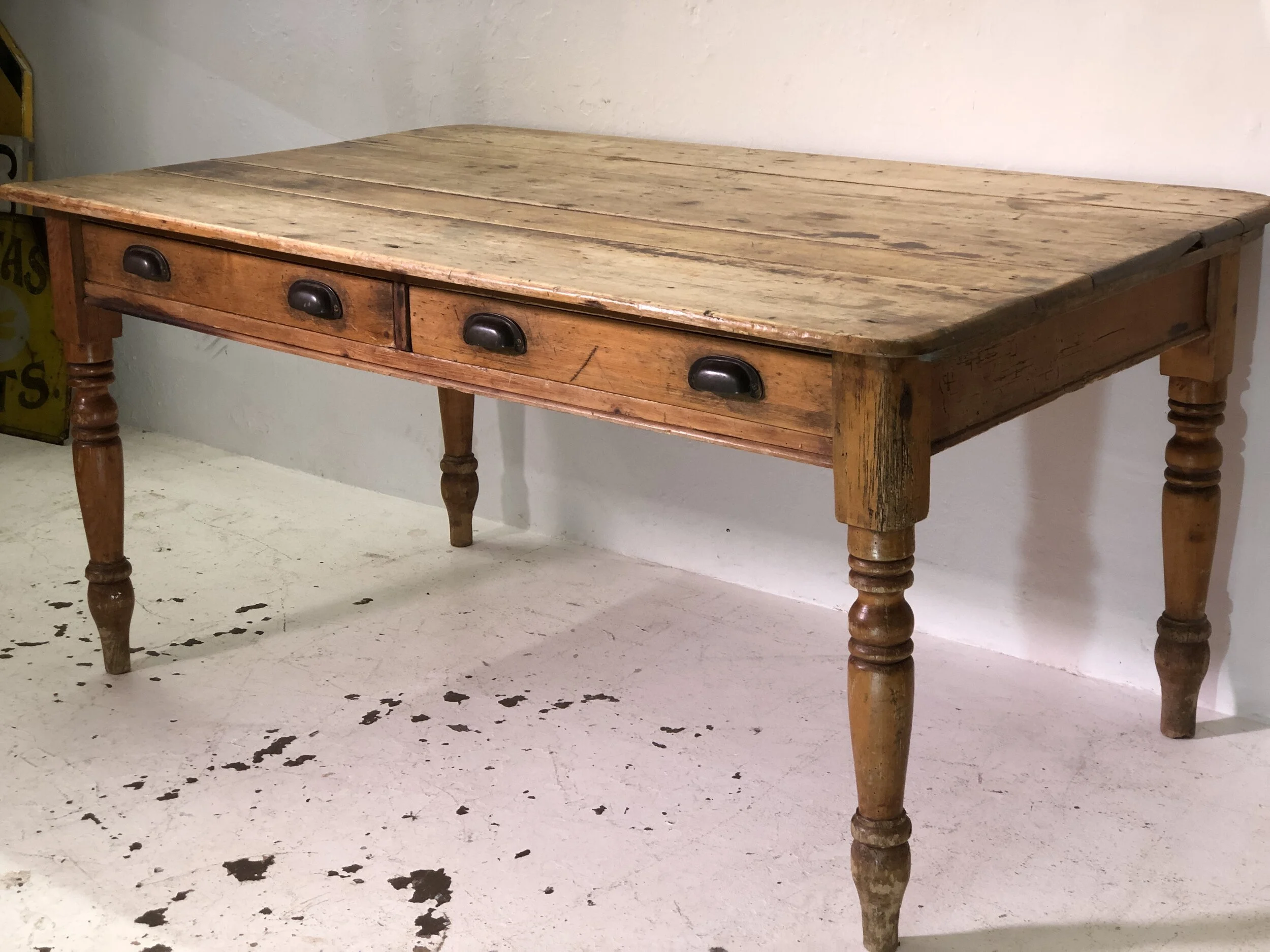 Antique English Farmhouse Kitchen Table