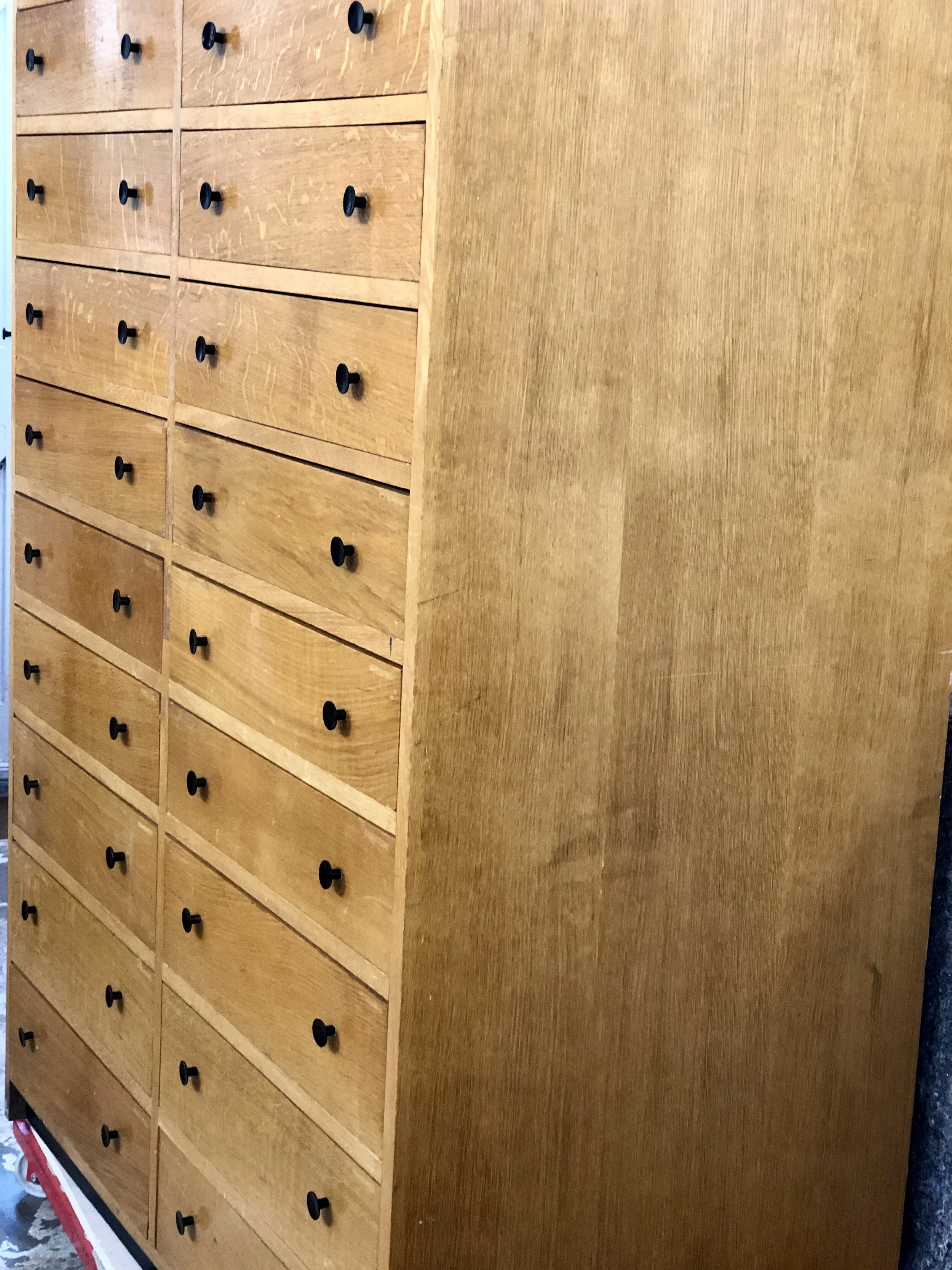 Oak Museum Drawers 1950s