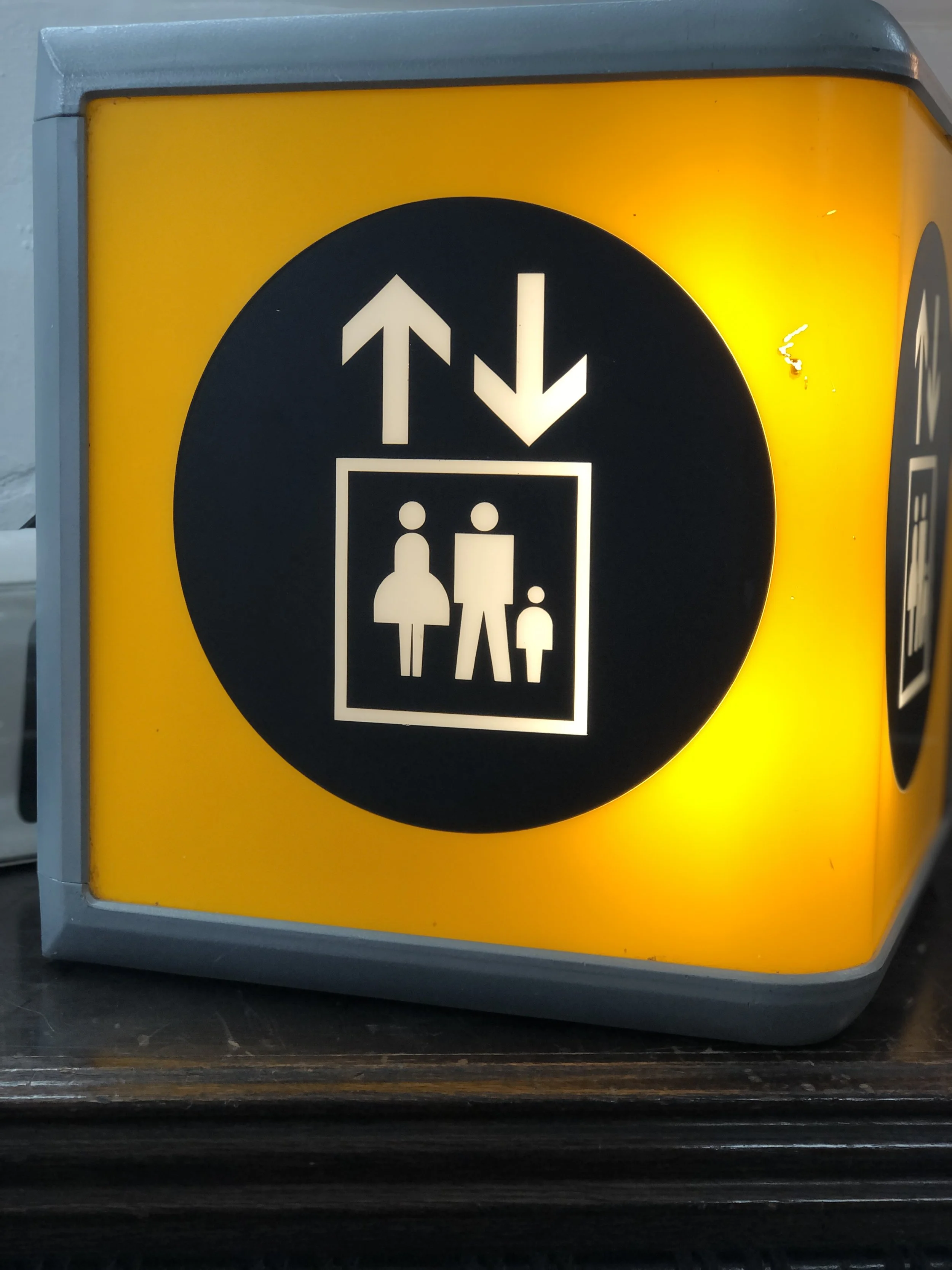 Heathrow Airport Illuminated Lift Sign