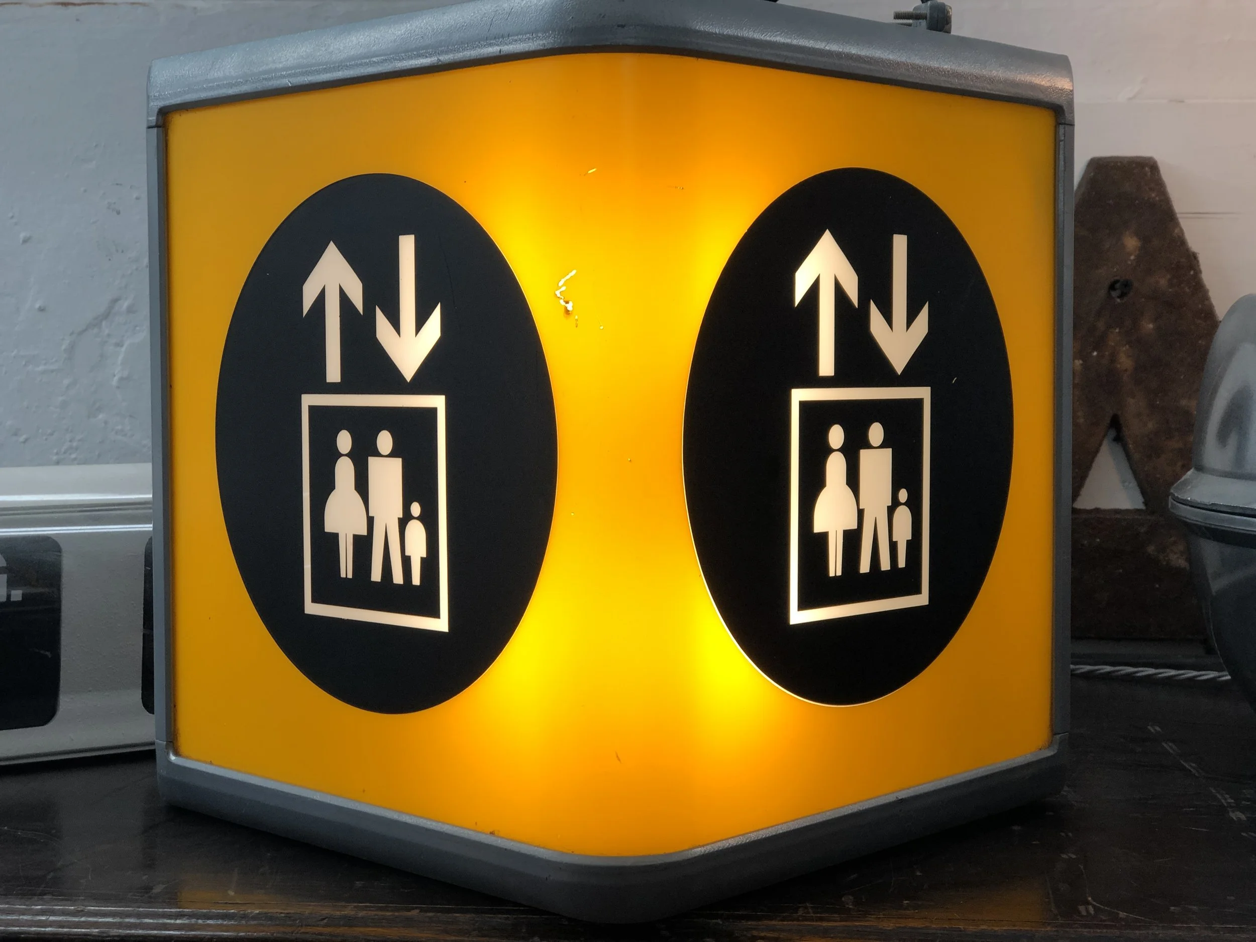 Heathrow Airport Illuminated Lift Sign