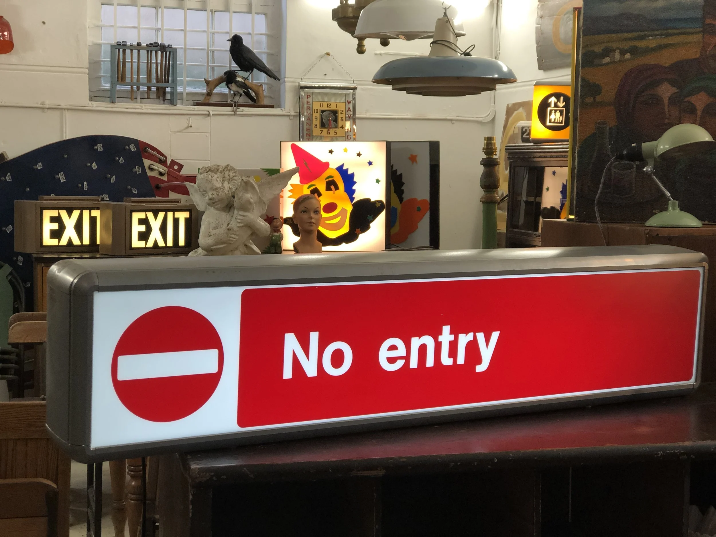 Heathrow Airport Illuminated No Entry Sign