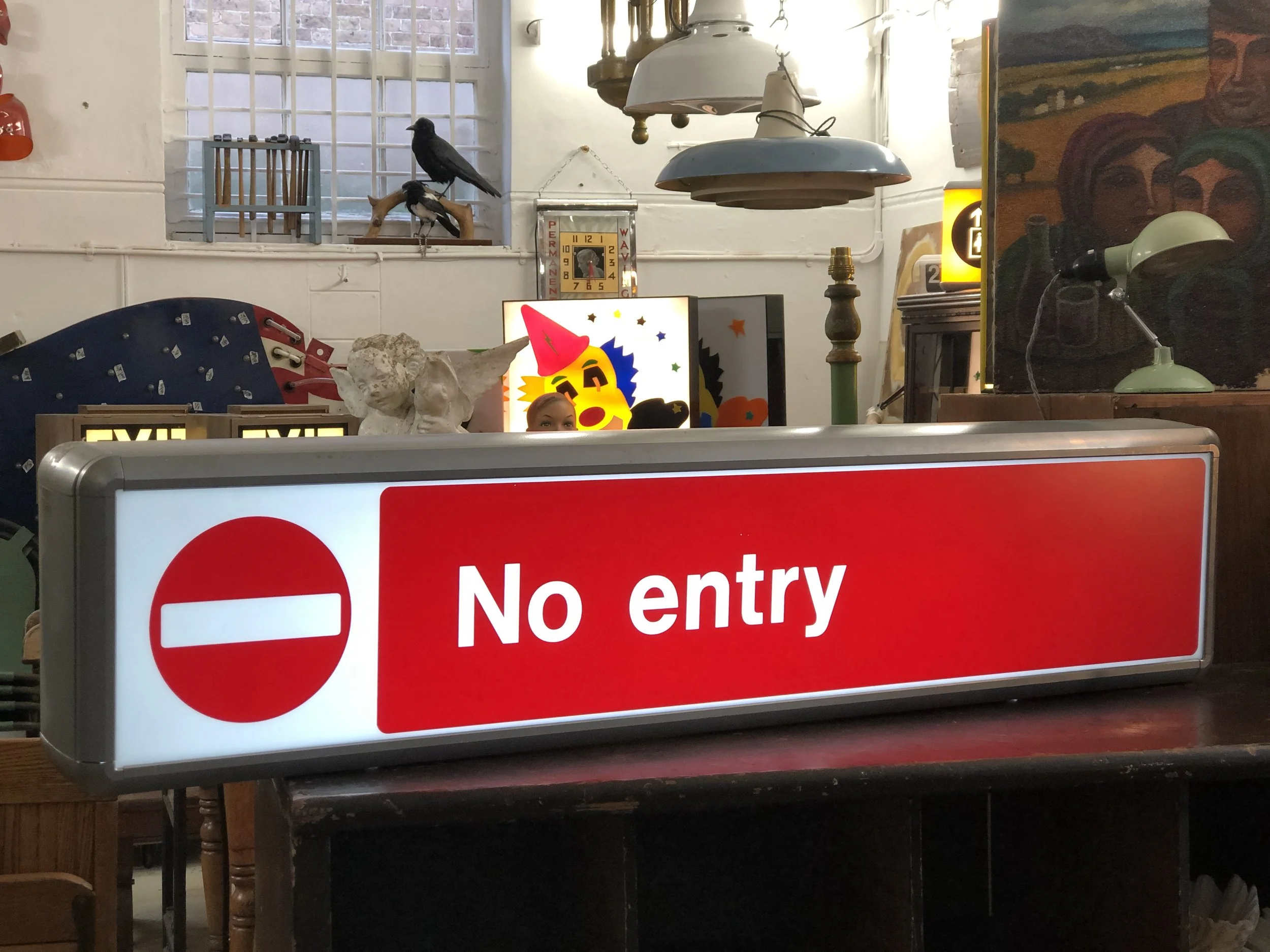 Heathrow Airport Illuminated No Entry Sign