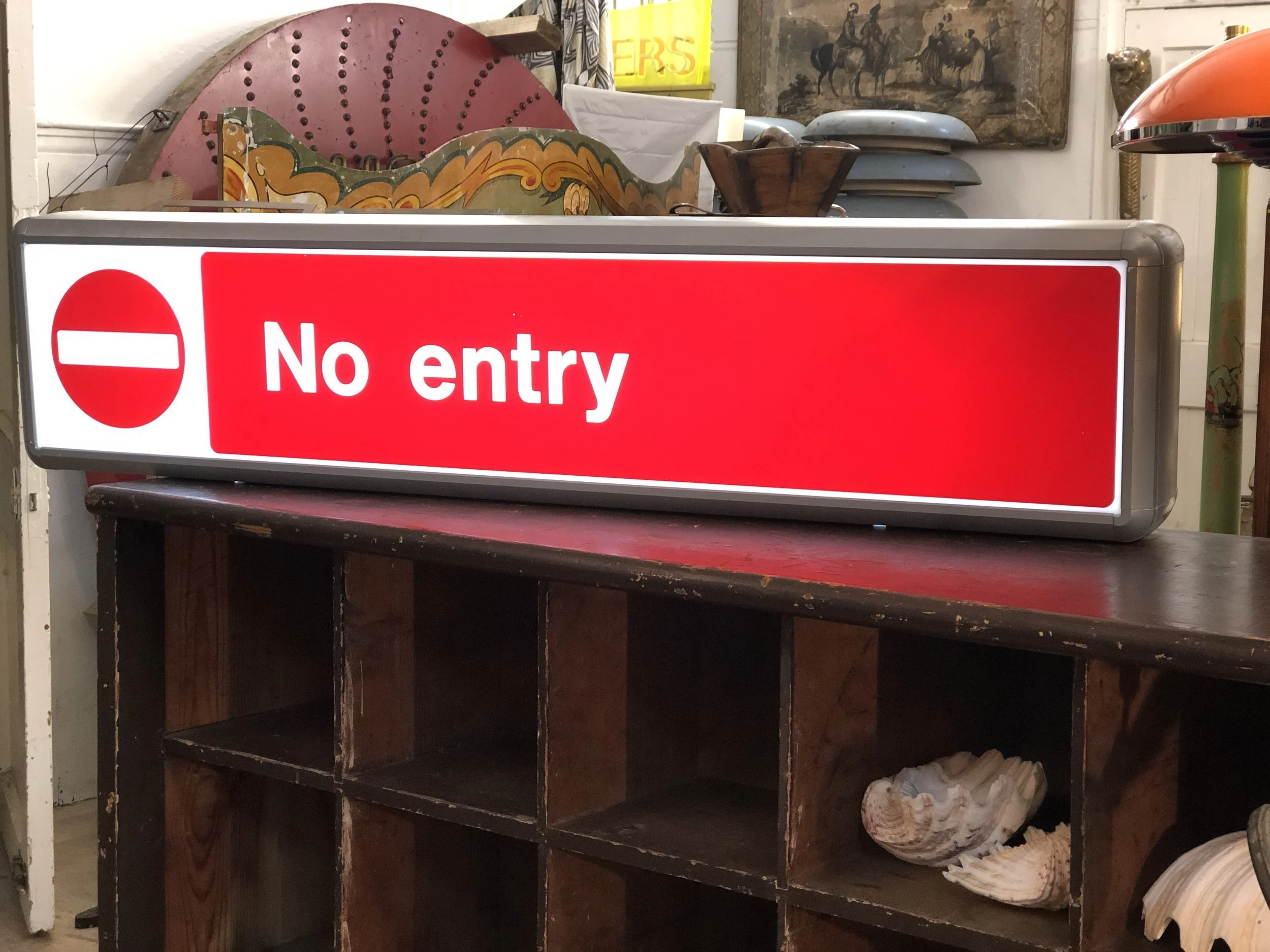 Heathrow Airport Illuminated No Entry Sign