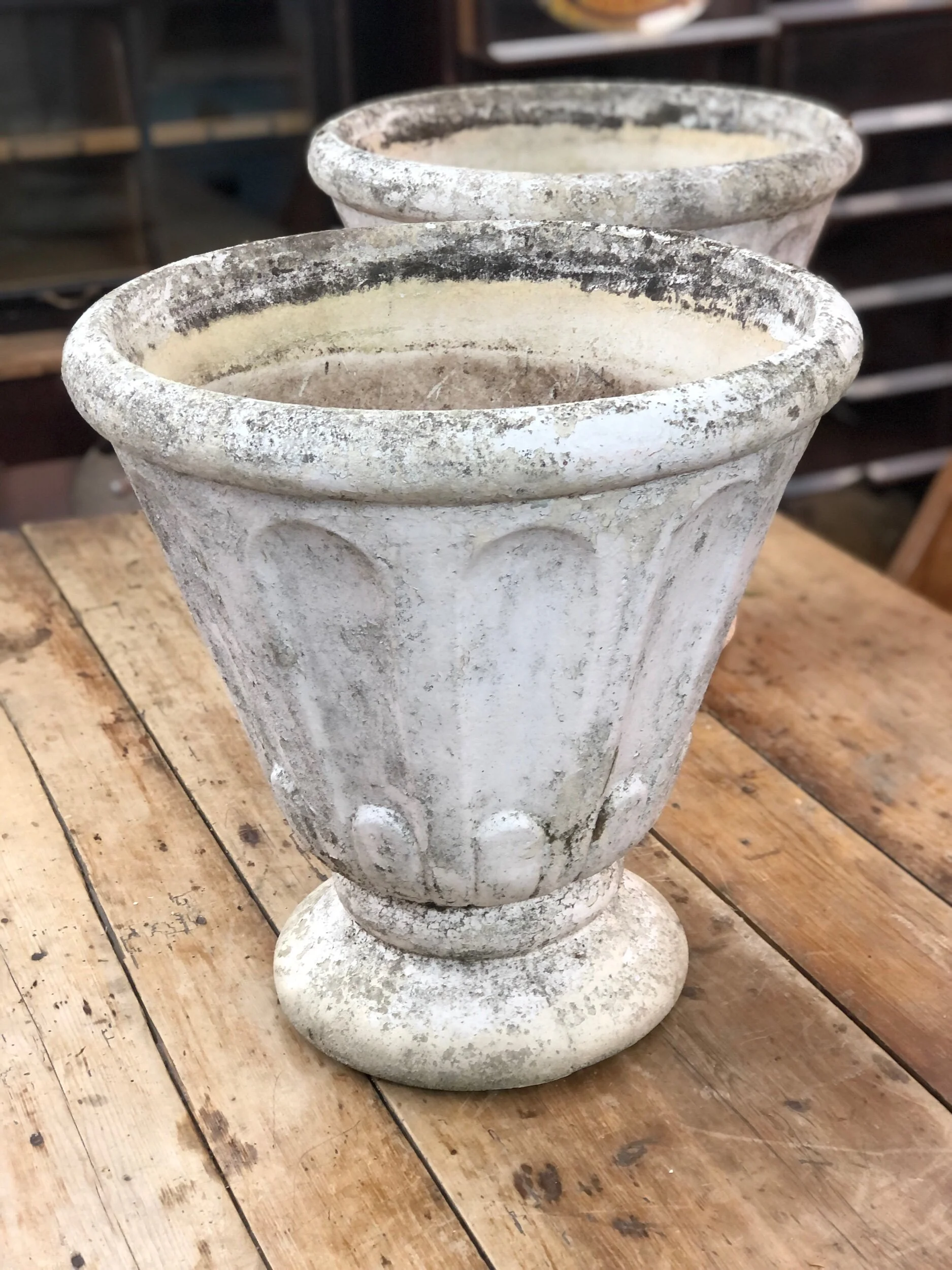 Pair Grandon Fres Urns