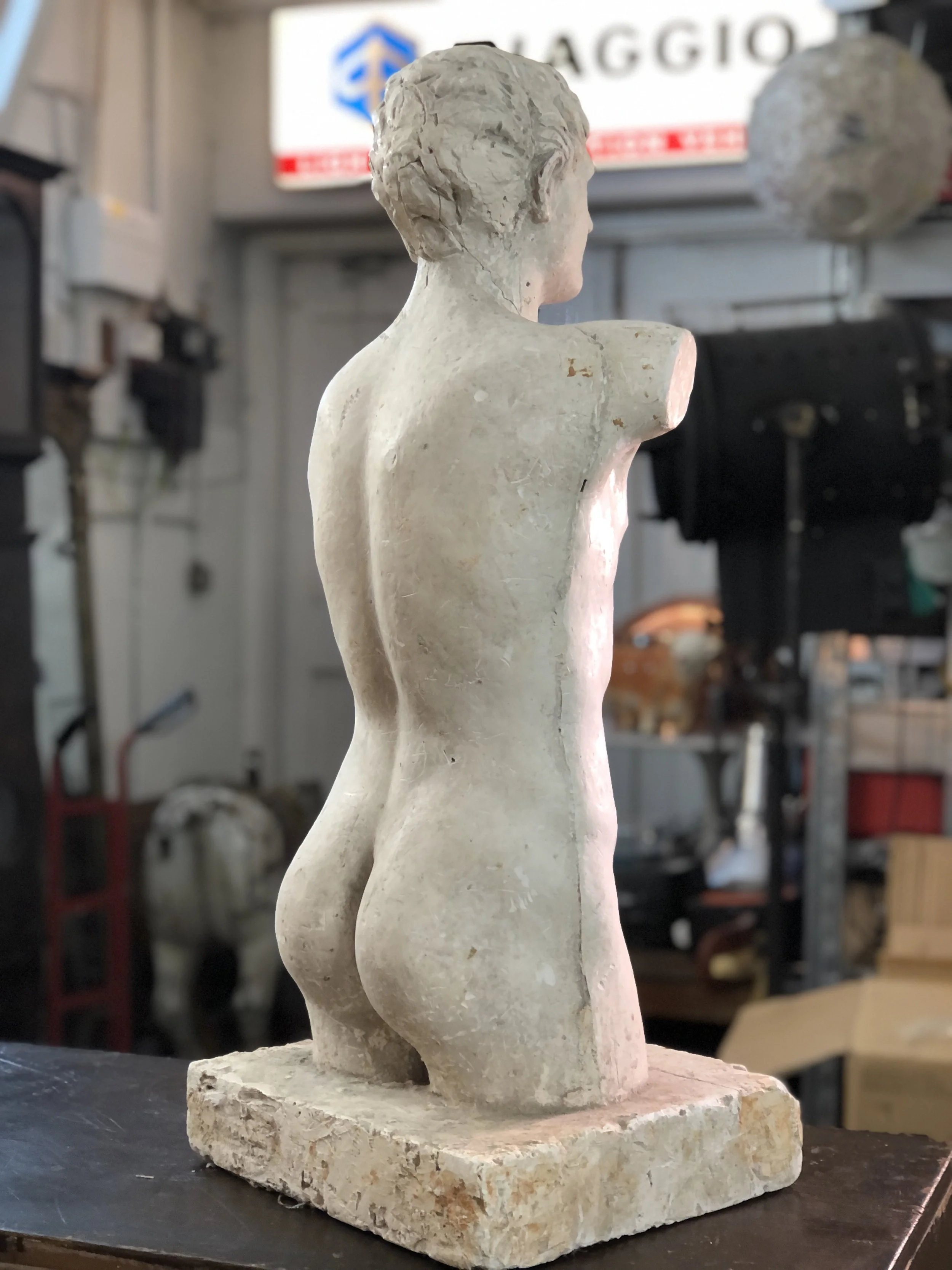 Mid Century Plaster Torso of Apollo