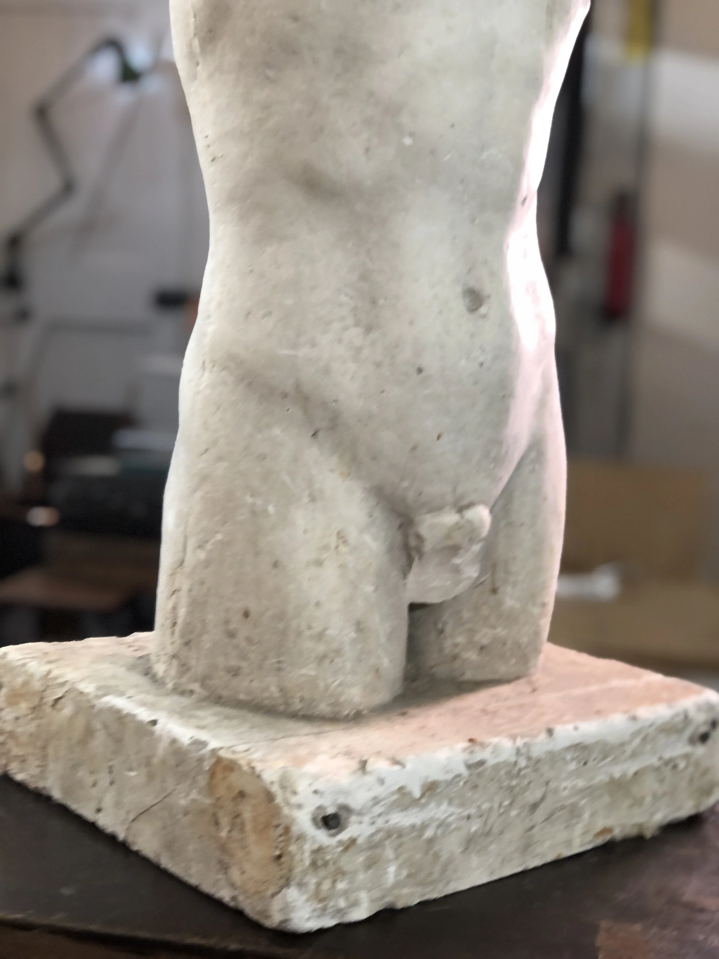 Mid Century Plaster Torso of Apollo