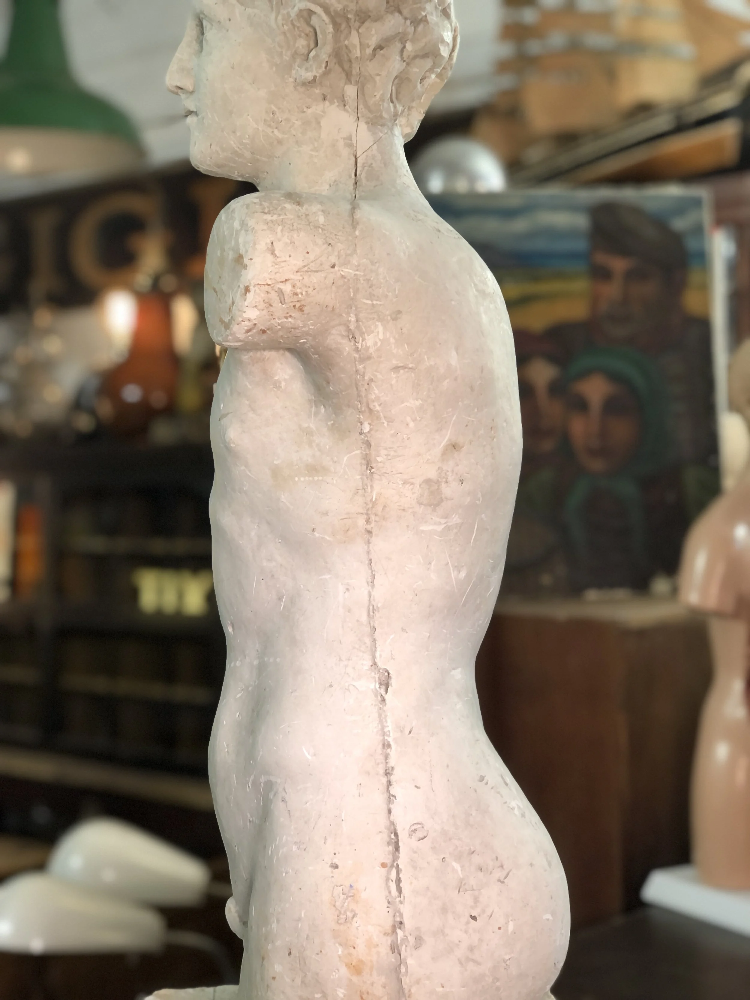 Mid Century Plaster Torso of Apollo