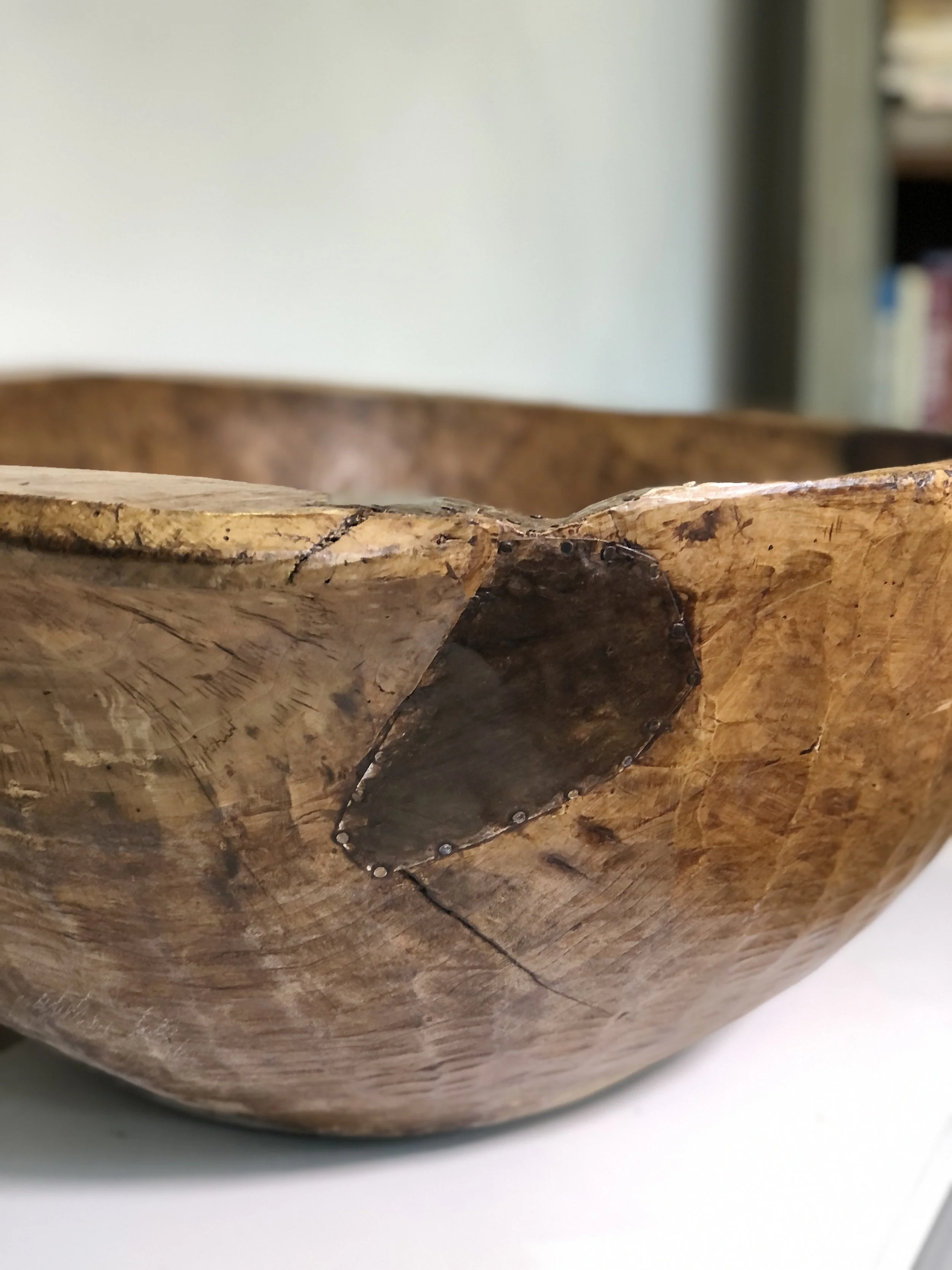 Extra Large Antique Dough Bowl