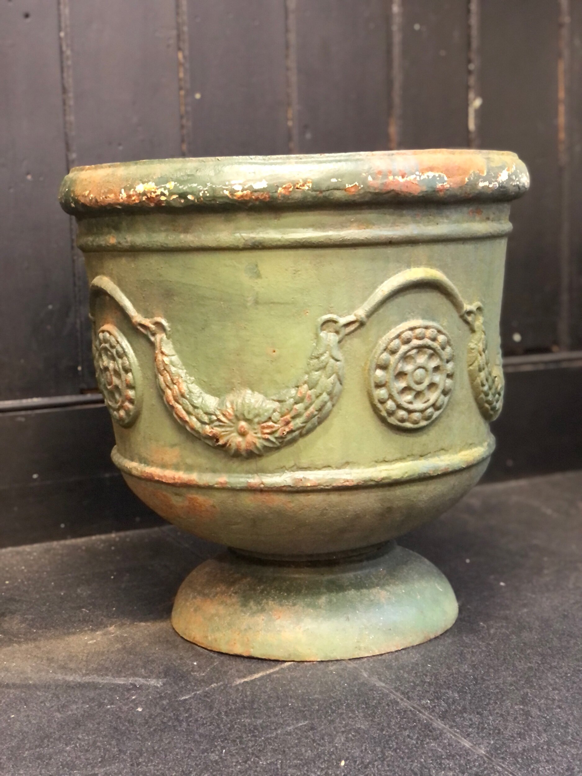 Pair 19th Century English Cast Iron Planters (Copy)