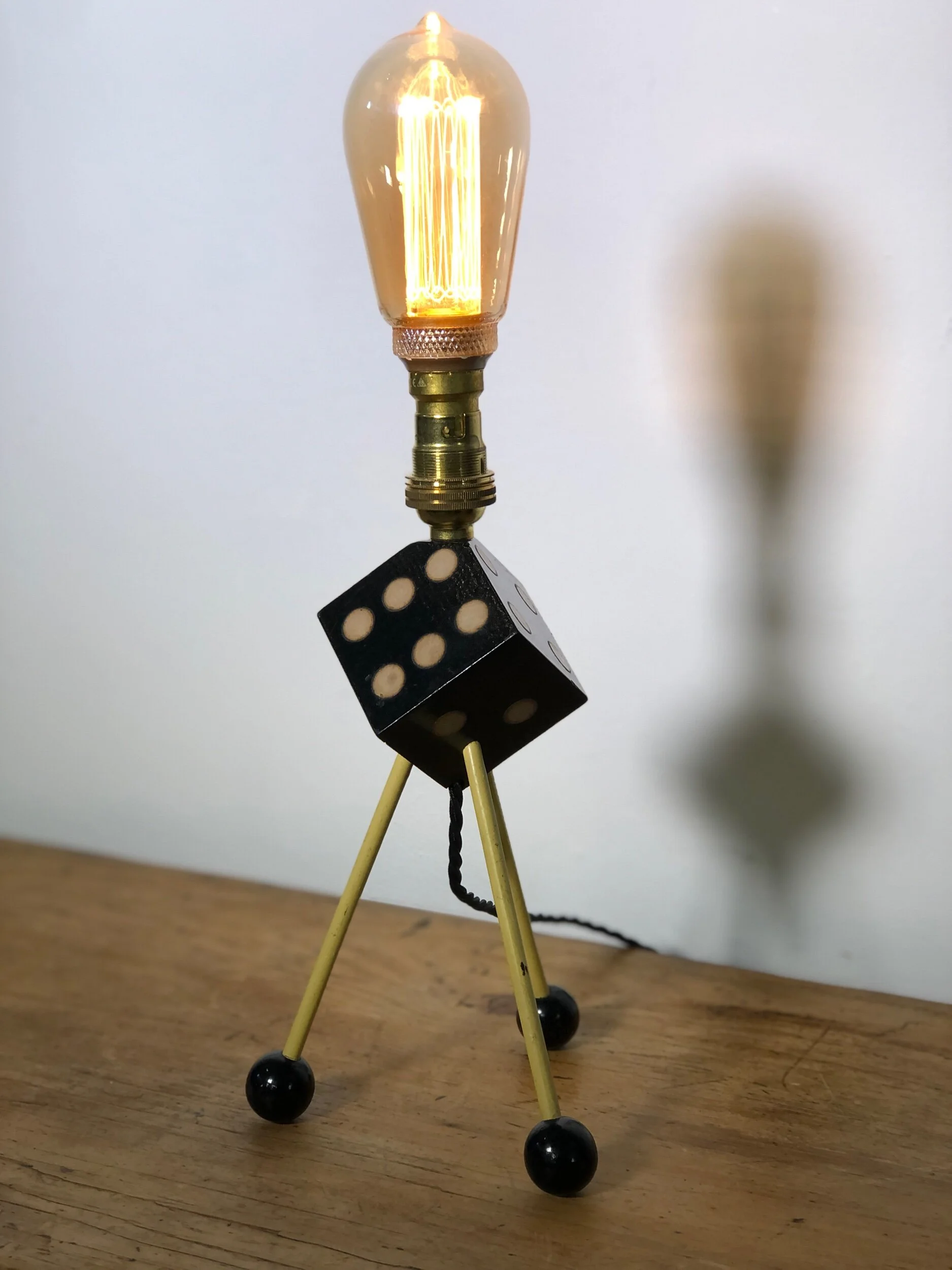 1950s Atomic Dice Desk Lamp