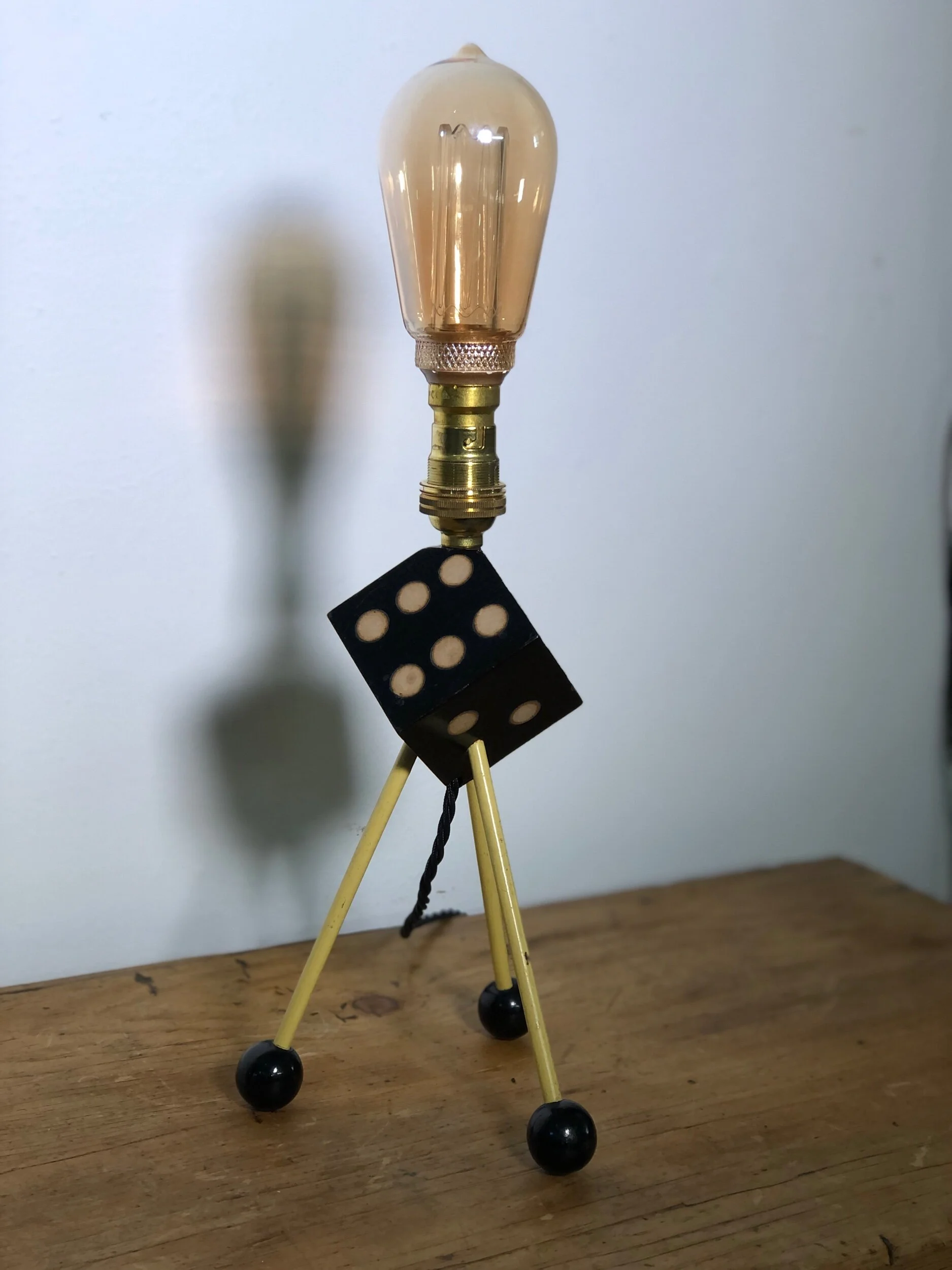 1950s Atomic Dice Desk Lamp