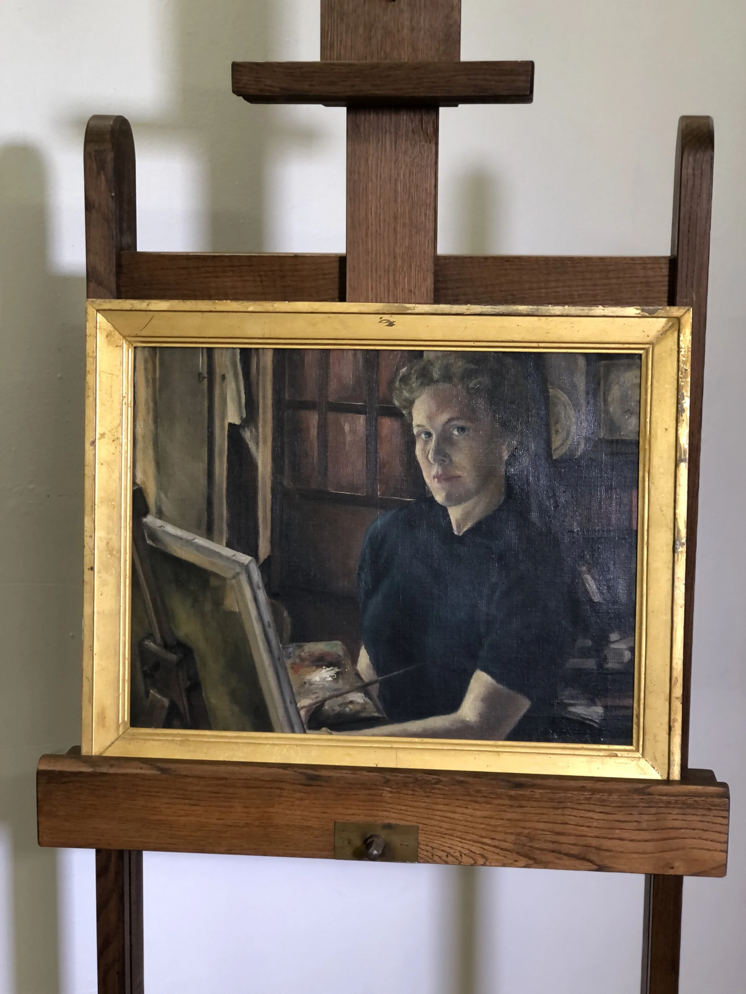 1940s Portrait Oil on Canvas
