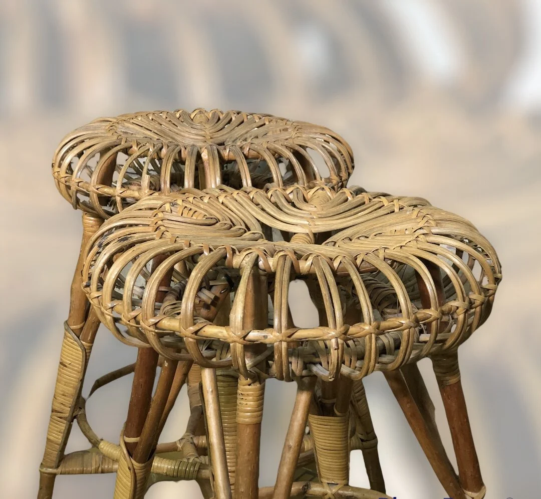 Pair Franco Albini Lobster Pot Bar Stools